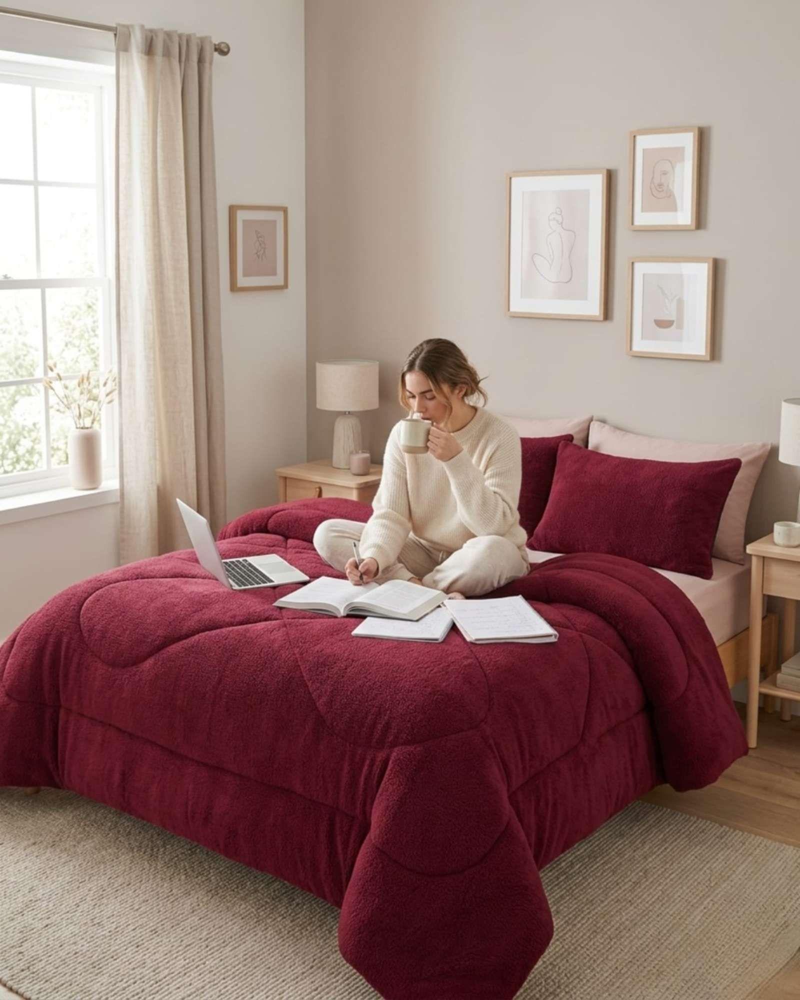 Plumon Plush de Chiporro Ultra Suave Para Invierno Plaza y media m25-3