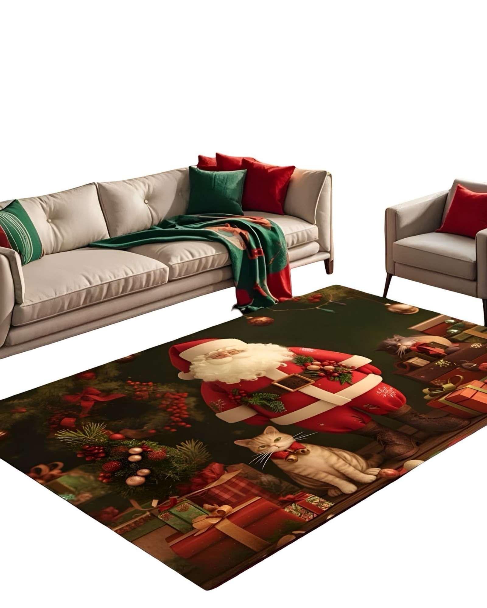 ALFOMBRA NAVIDAD PARA LIVING O COMEDOR 240cm 200cm A03-0