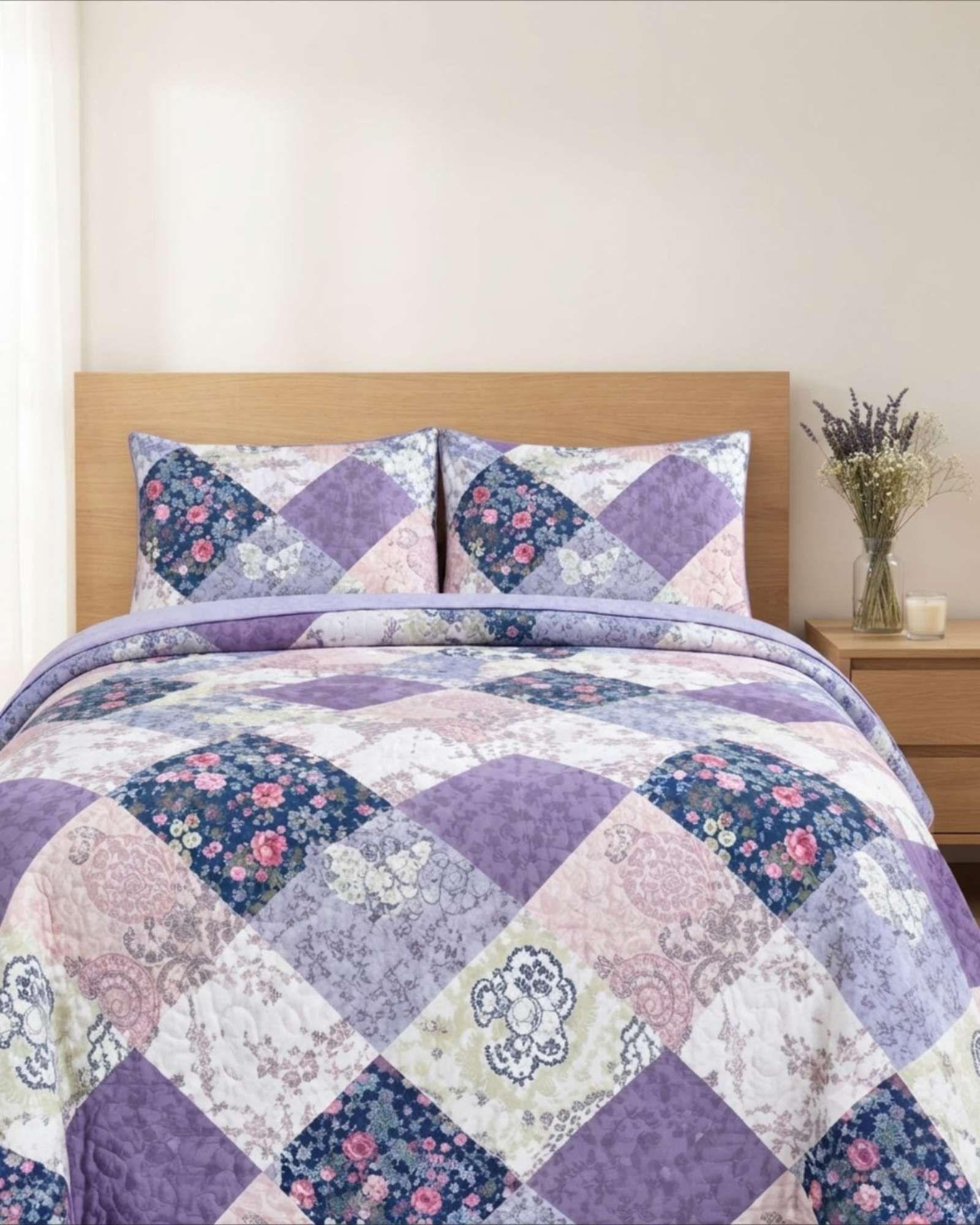 Cubrecamas Delgado 2 Plazas Mas Almohadas Ideal Para Verano m15-4