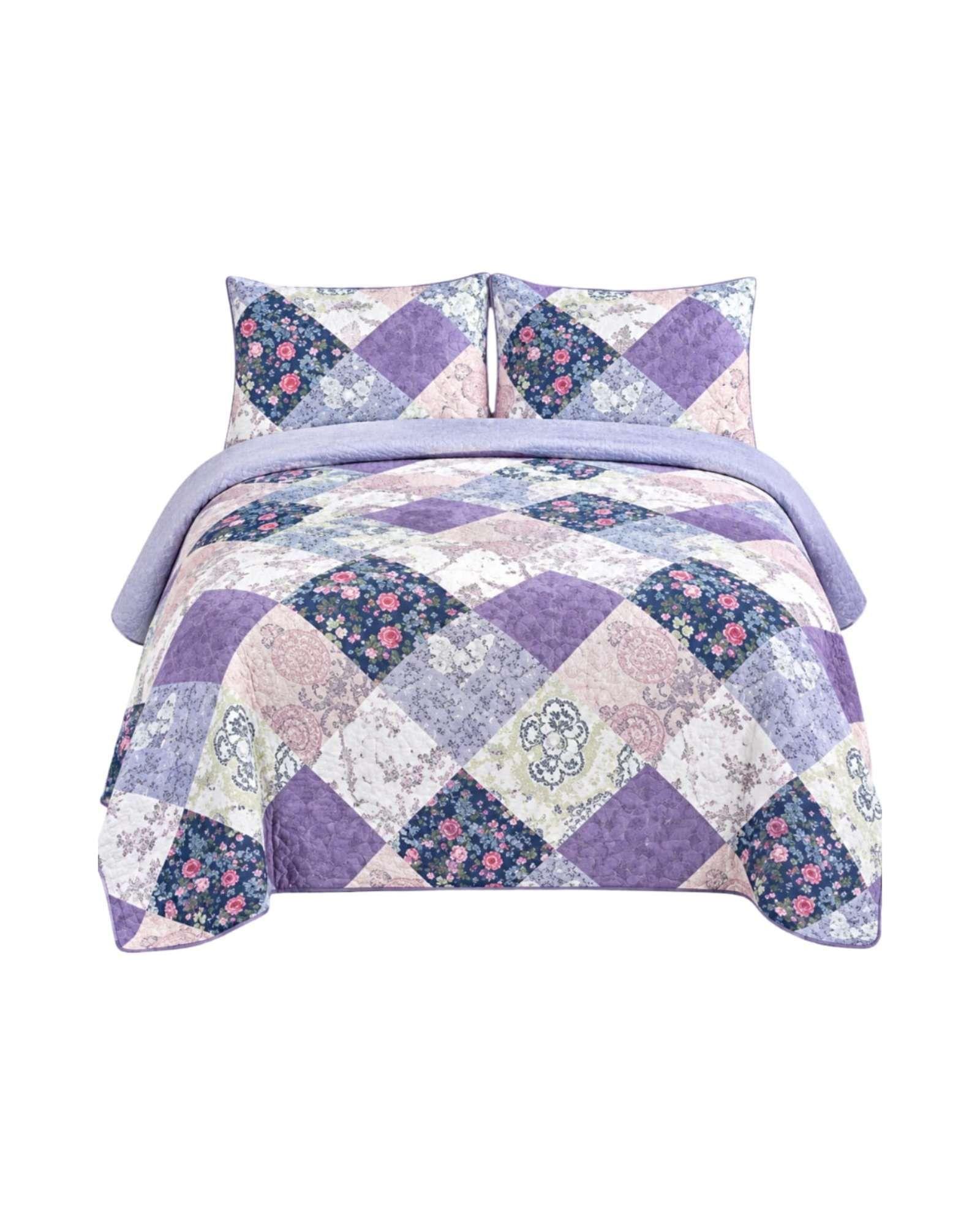 Cubrecamas Delgado 2 Plazas Mas Almohadas Ideal Para Verano m15-5