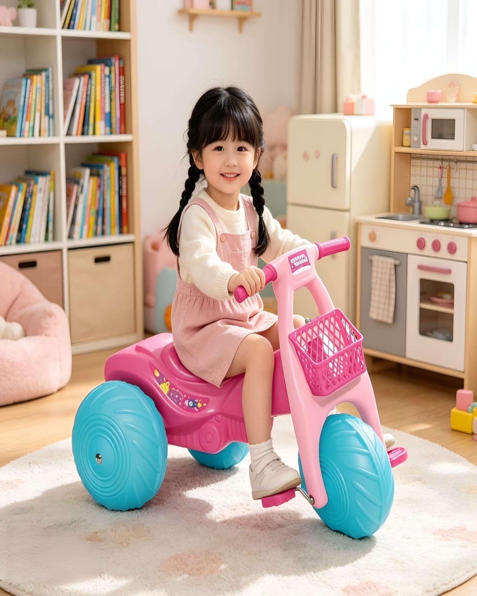 Vehículo Montable Moto Lunar Infantil Tres Ruedas m1-2