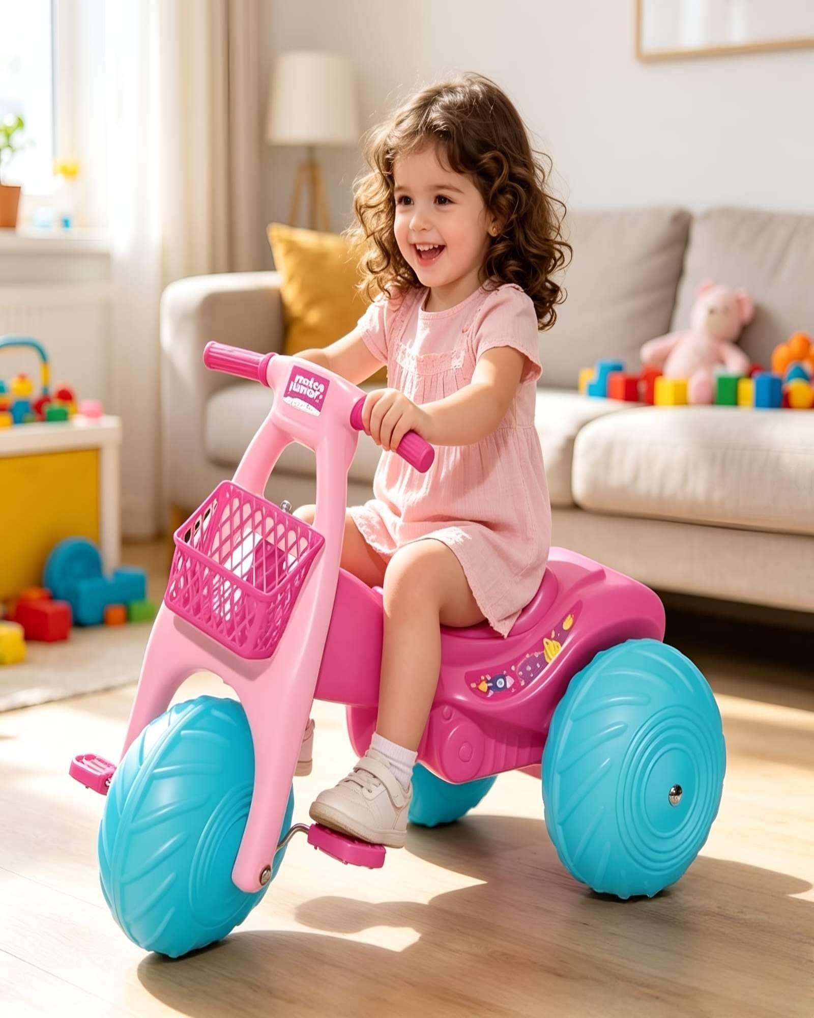 Vehículo Montable Moto Lunar Infantil Tres Ruedas m1-3