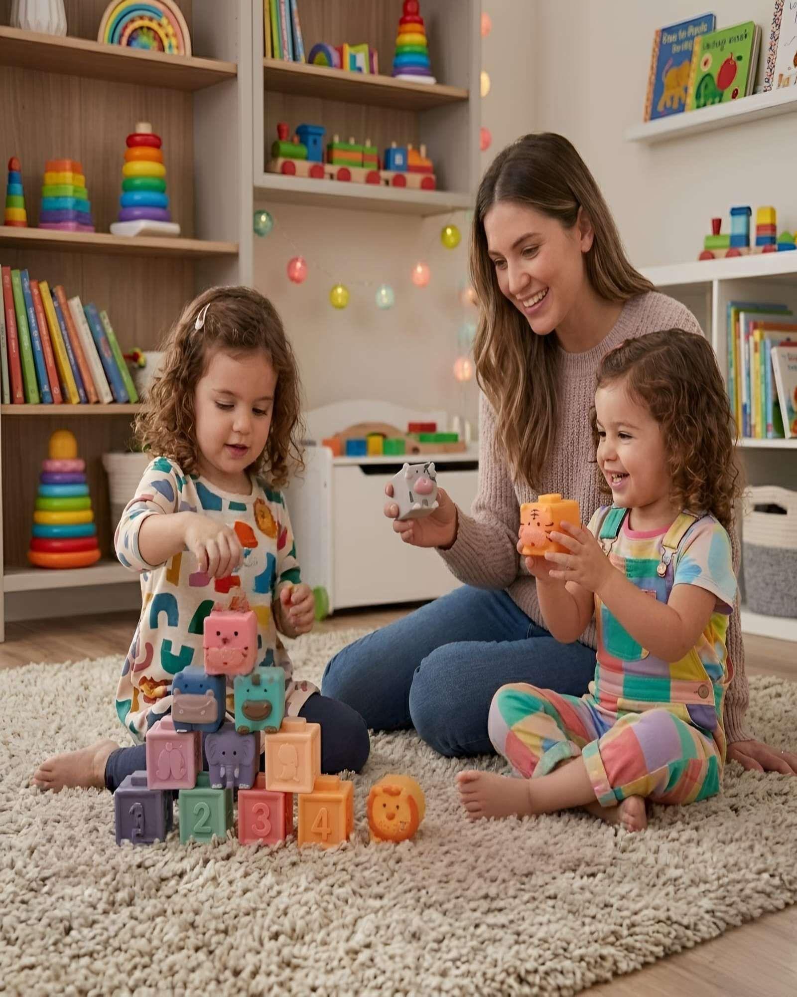 Bloques De Construccion Blandos Didacticos Para Bebes 12u-3