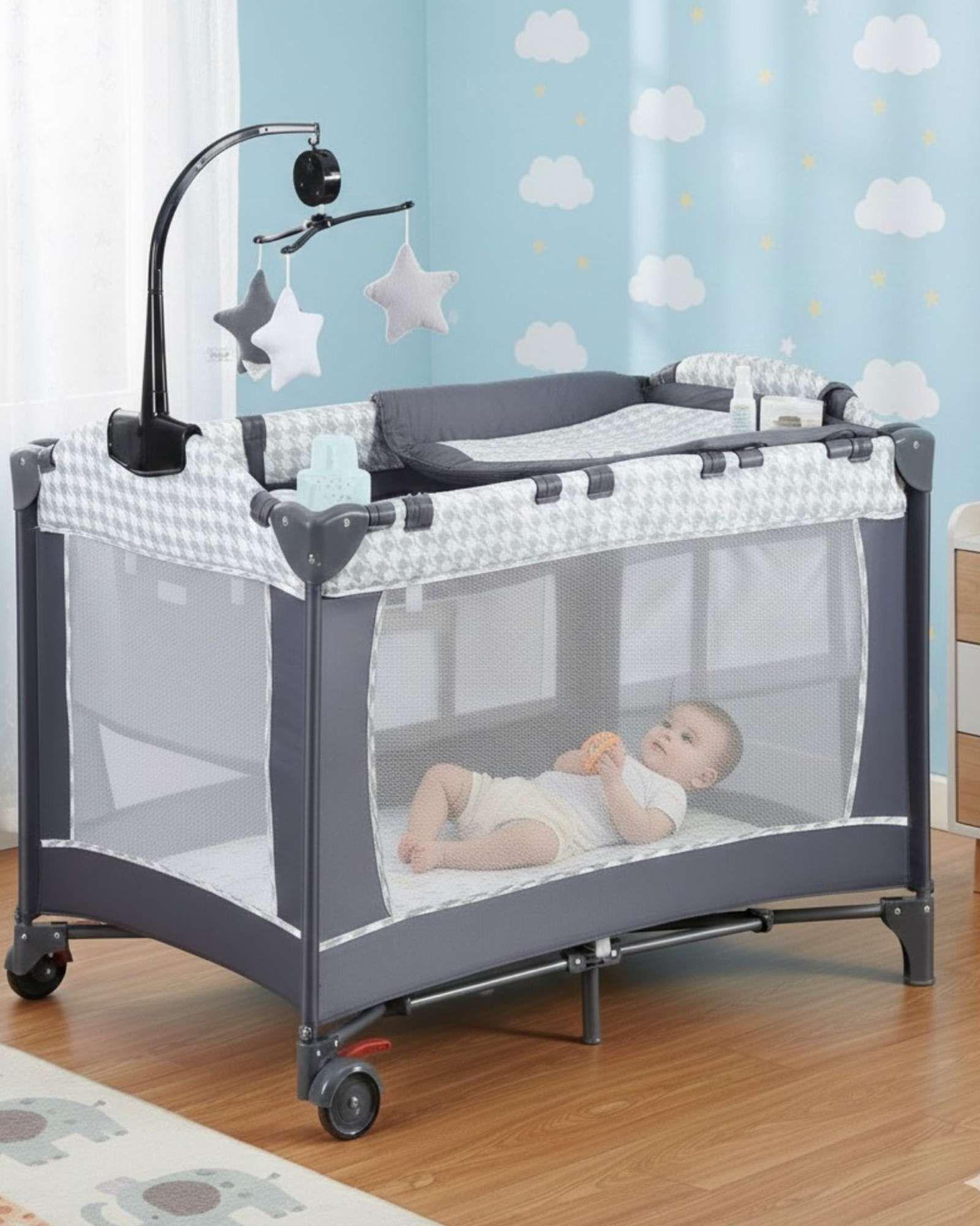 Corral Cuna 3 en 1 Comodidad y Seguridad para tu Bebé -1