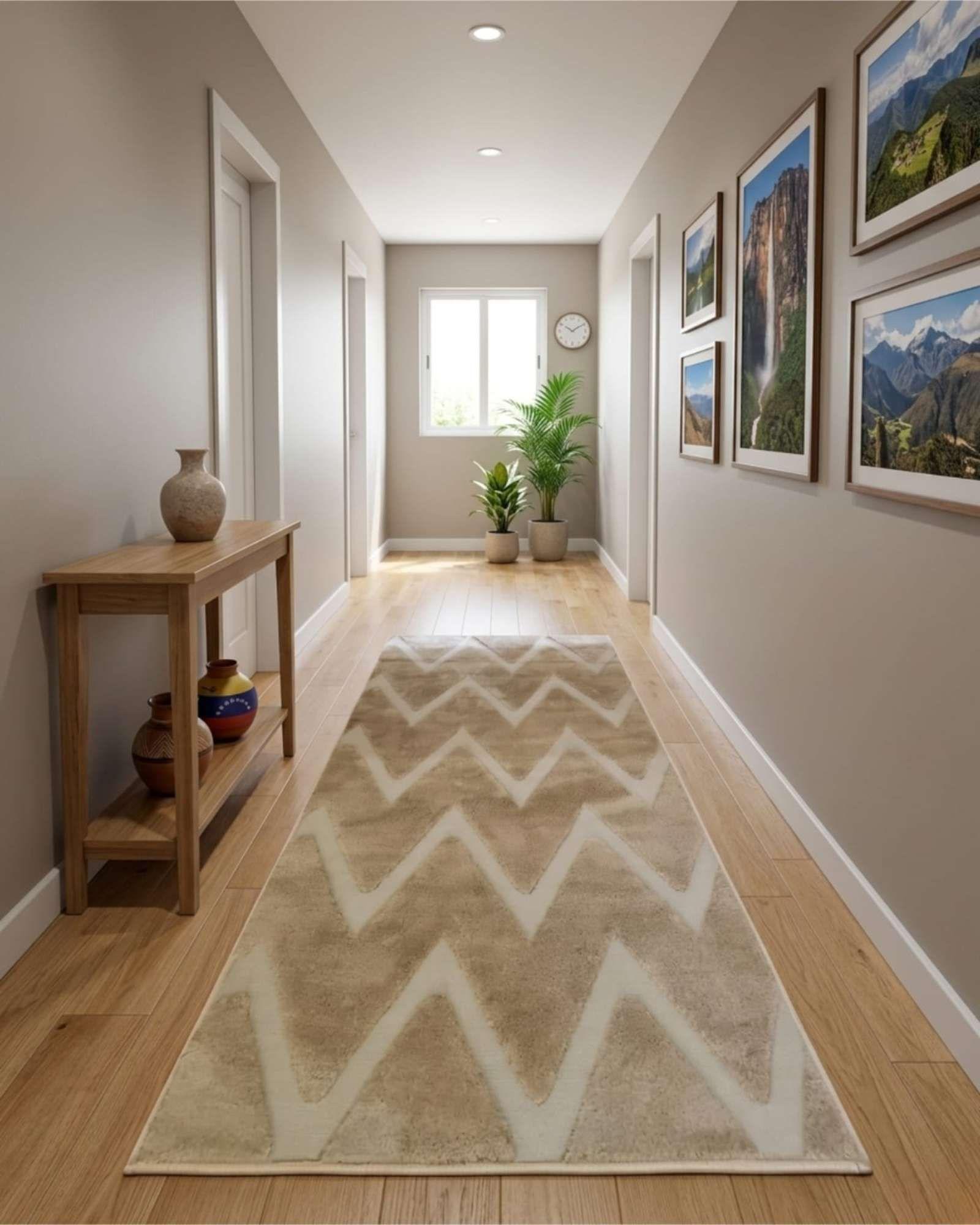 Alfombra de Pasillo Minimalista Jacquard 60x160 Cm m3-4