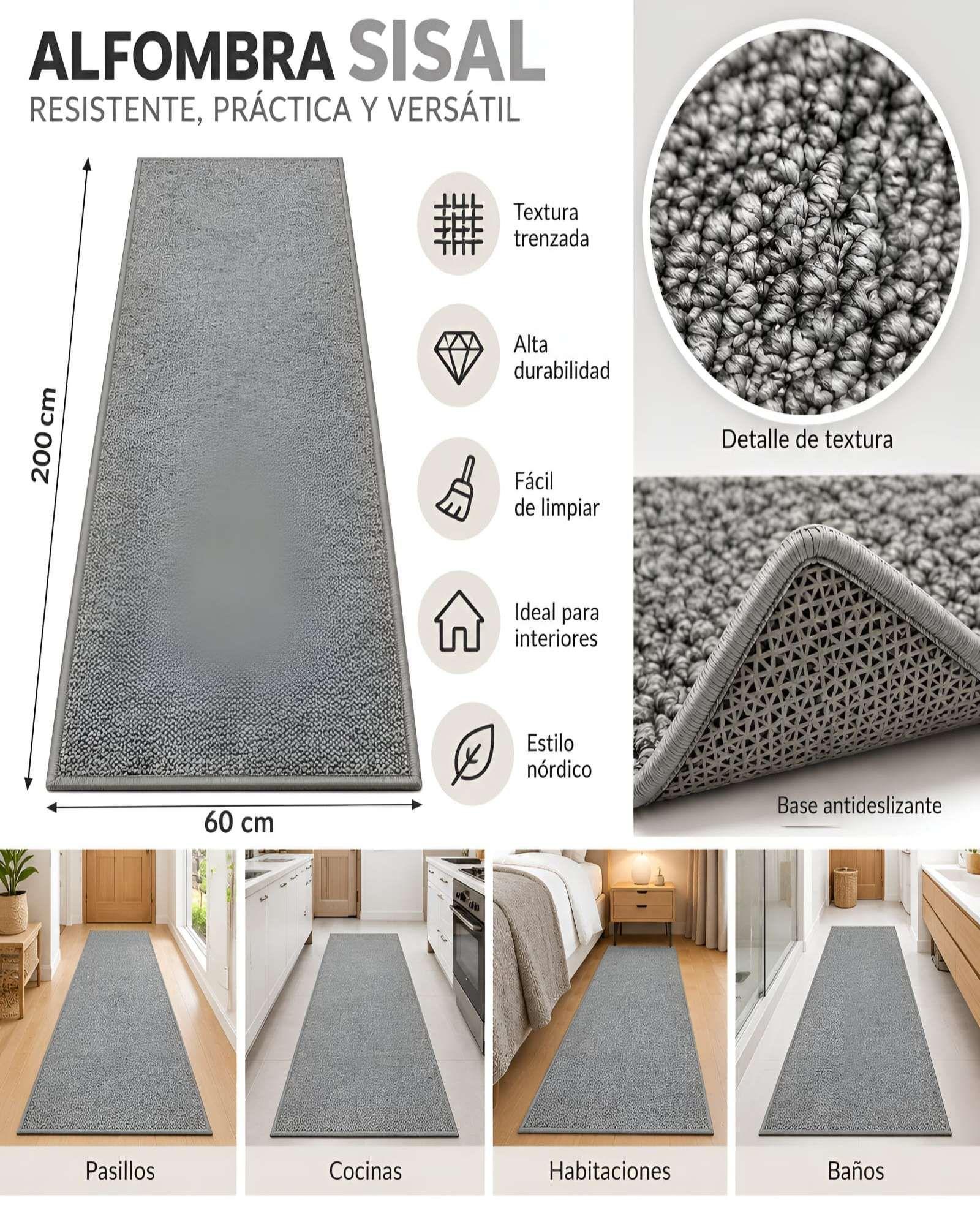 Alfombra Pasillera Sisal 60 x 200 cm 02-5