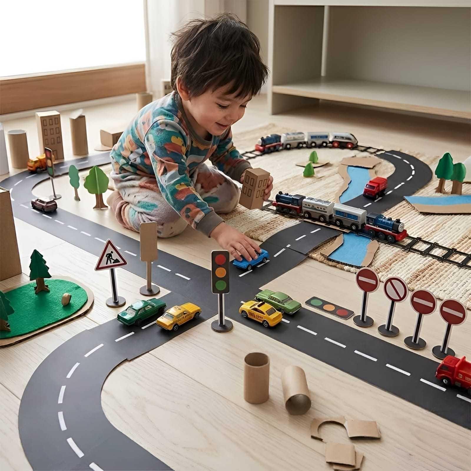 Set de Cintas Adhesivas de Pista de Autos y Trenes-2
