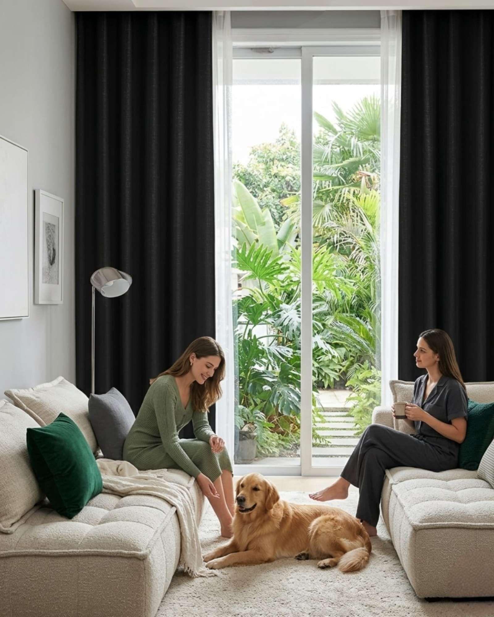 Juego de Cortinas Blackout Premium Engomadas m11-2