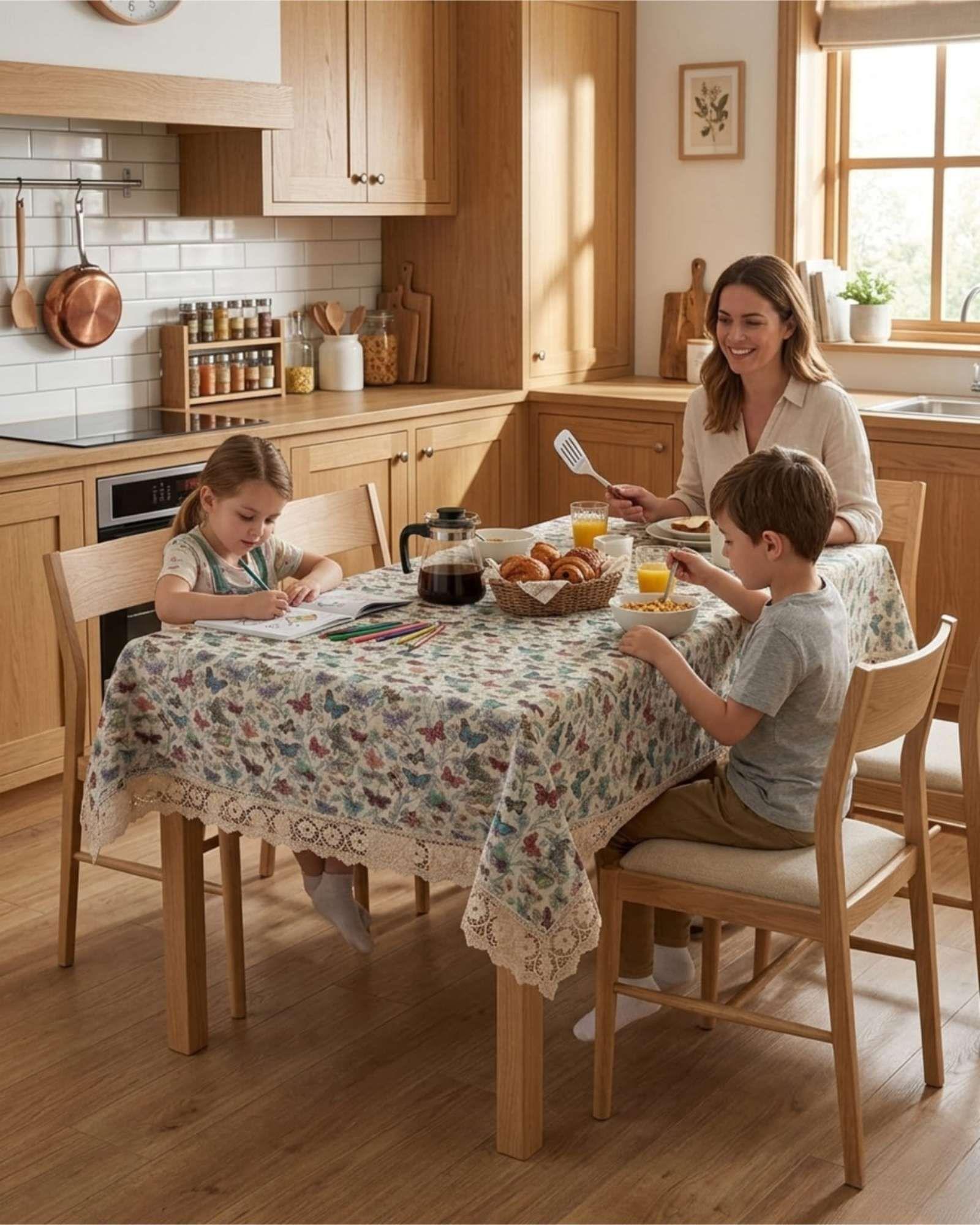 Mantel Rectangular de Diseño Floral Vintaje 140x220cm m5-3