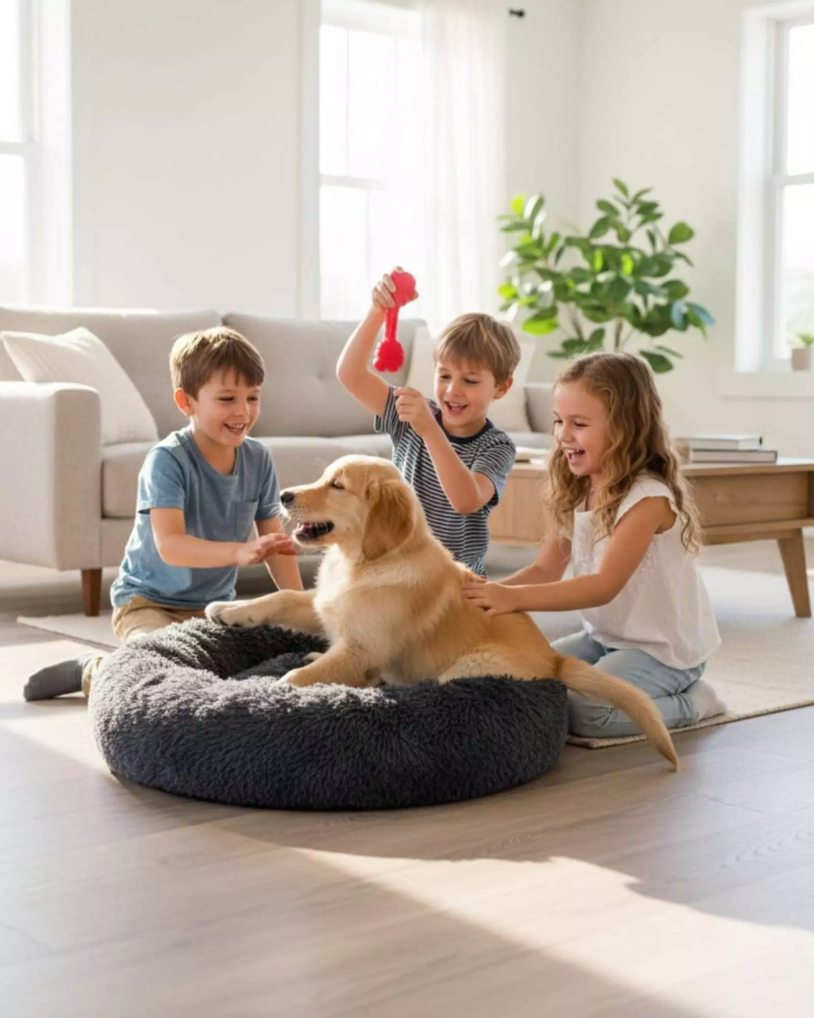 Cama Acolchada de Alta Densidad para tus mascotas 100 cm negro-4