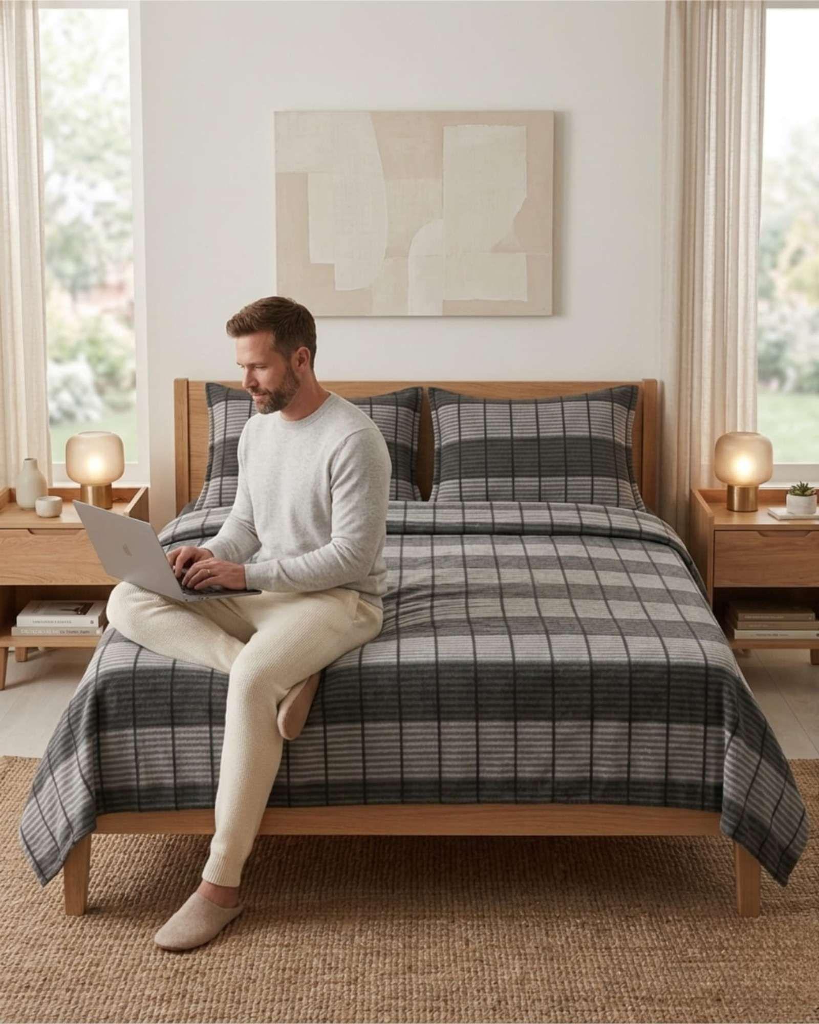 Juego de Sabanas de Polar Suave Invierno King m6-2