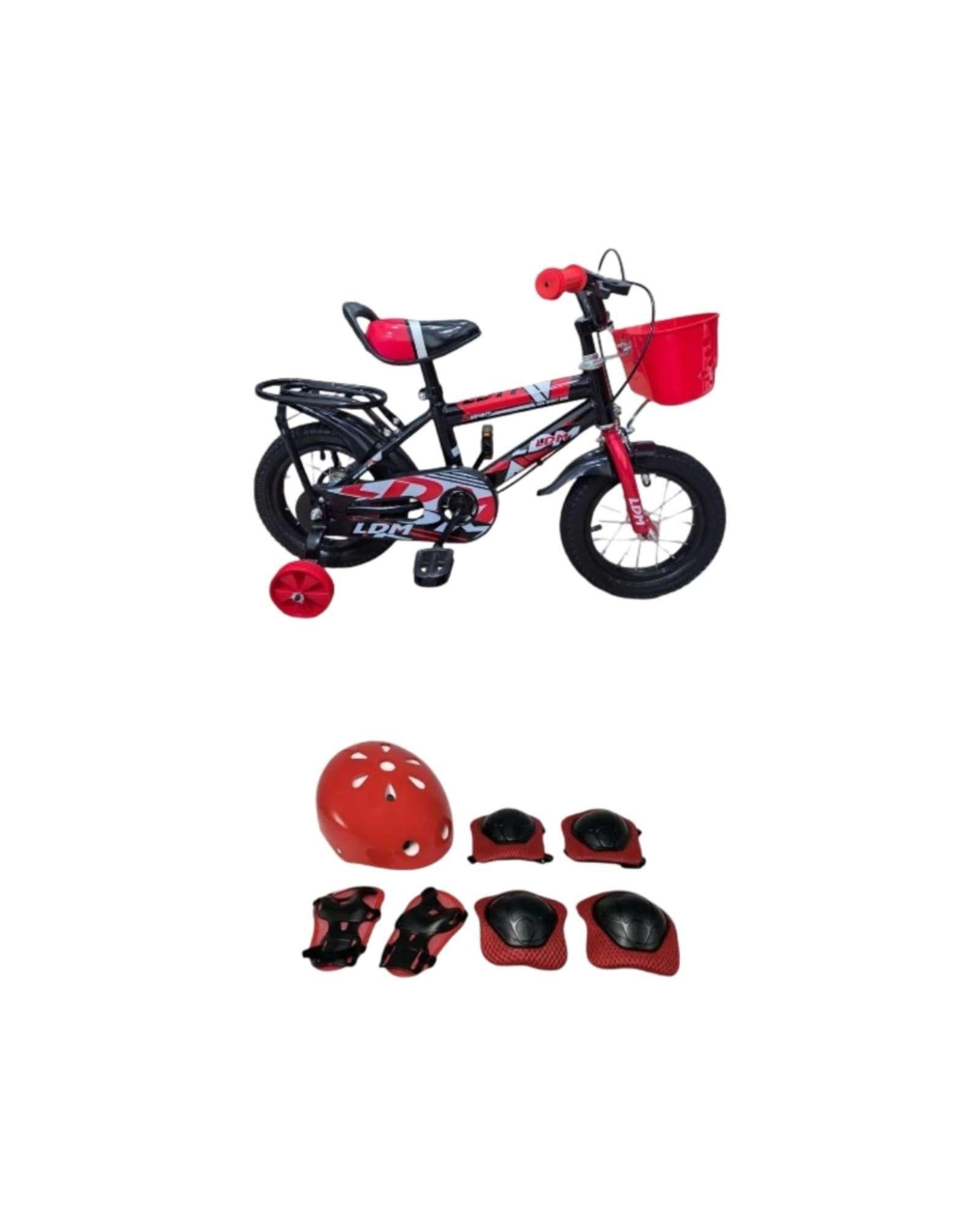 Bicicleta Para Niños Aro 12 Con Kit De Protección Y Casco 02-5