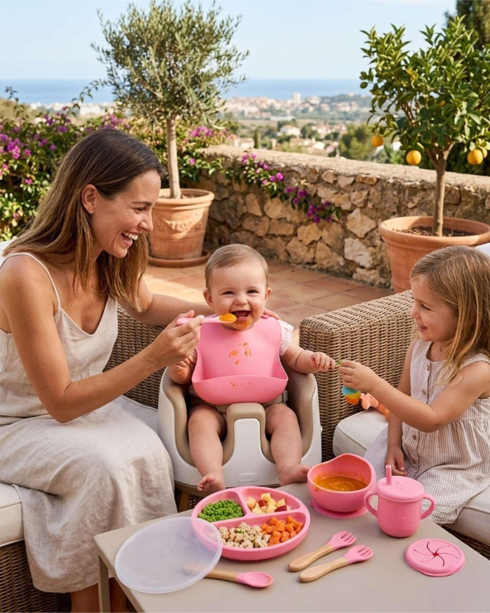 Set De Alimentación De Silicona Con Tapa Para Bebé Libre BPA 10 piezas A3-3