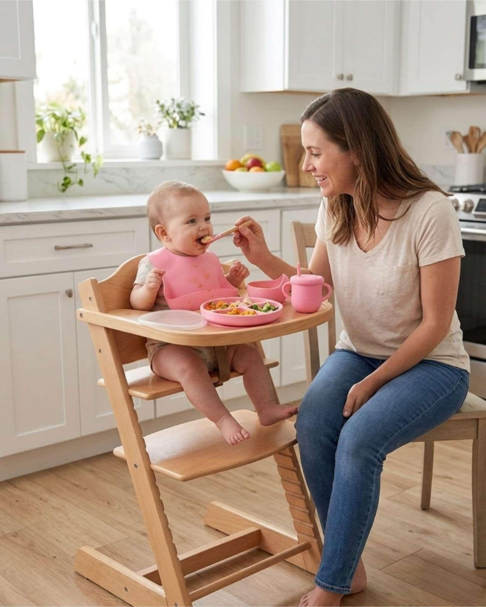 Set De Alimentación De Silicona Con Tapa Para Bebé Libre BPA 10 piezas A3-4