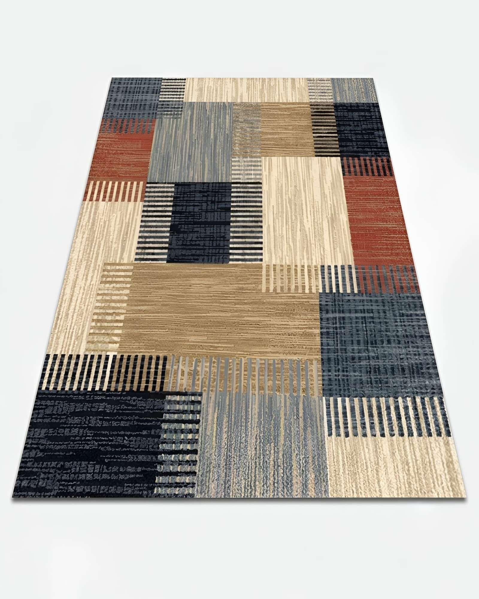 Alfombra de Diseño Geométrico Contemporáneo 200cmx240cm 03-2