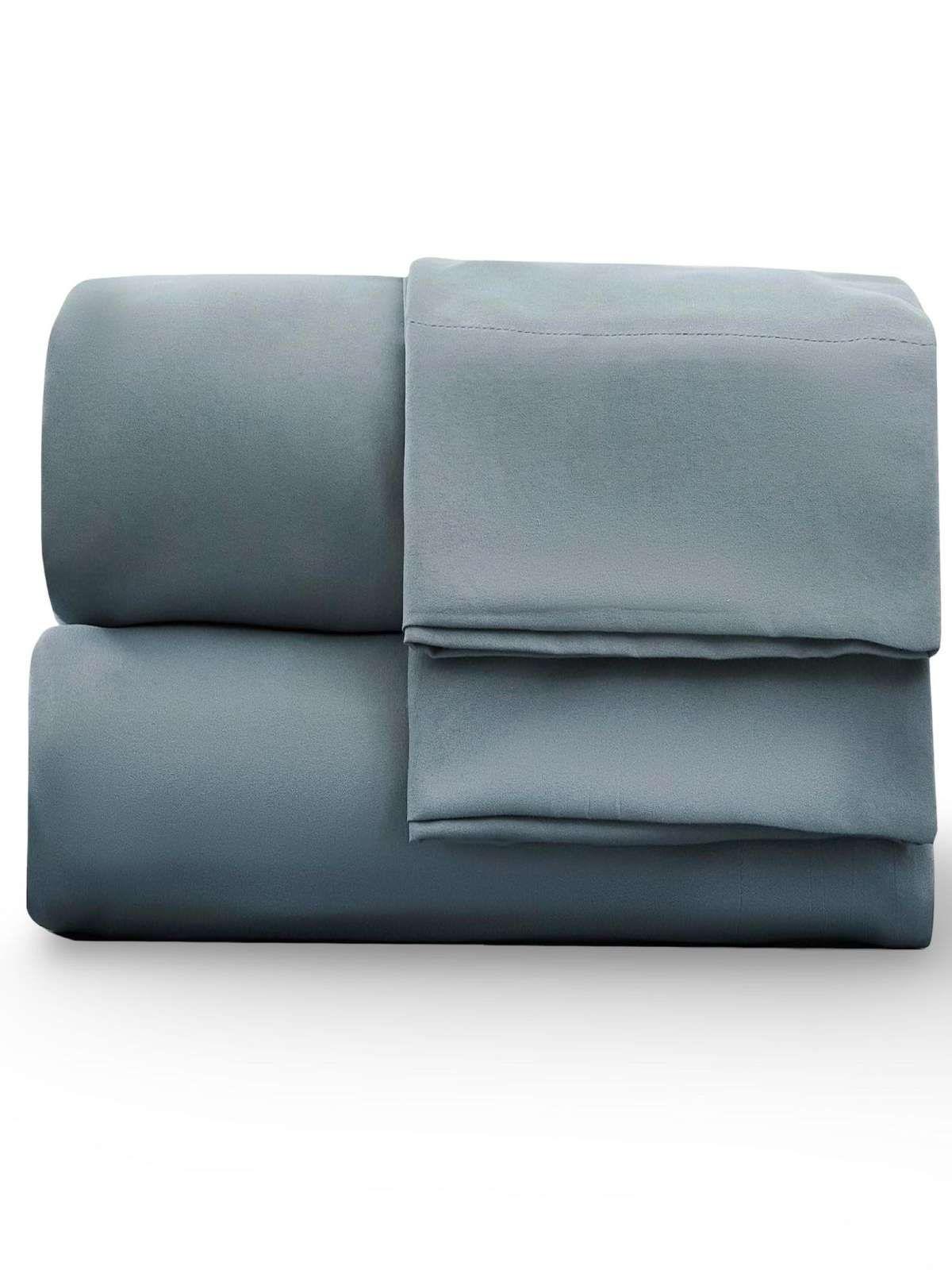 JUEGO DE SABANAS 210 HILOS DORAL PLAZA Y MEDIA GRIS-3