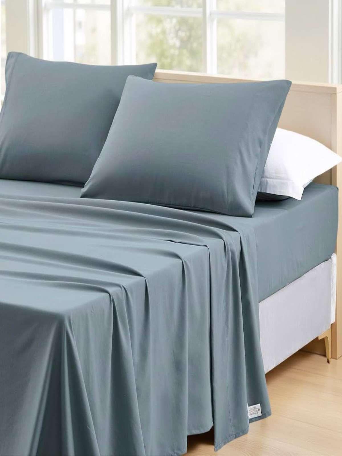 JUEGO DE SABANAS 210 HILOS DORAL PLAZA Y MEDIA GRIS-4