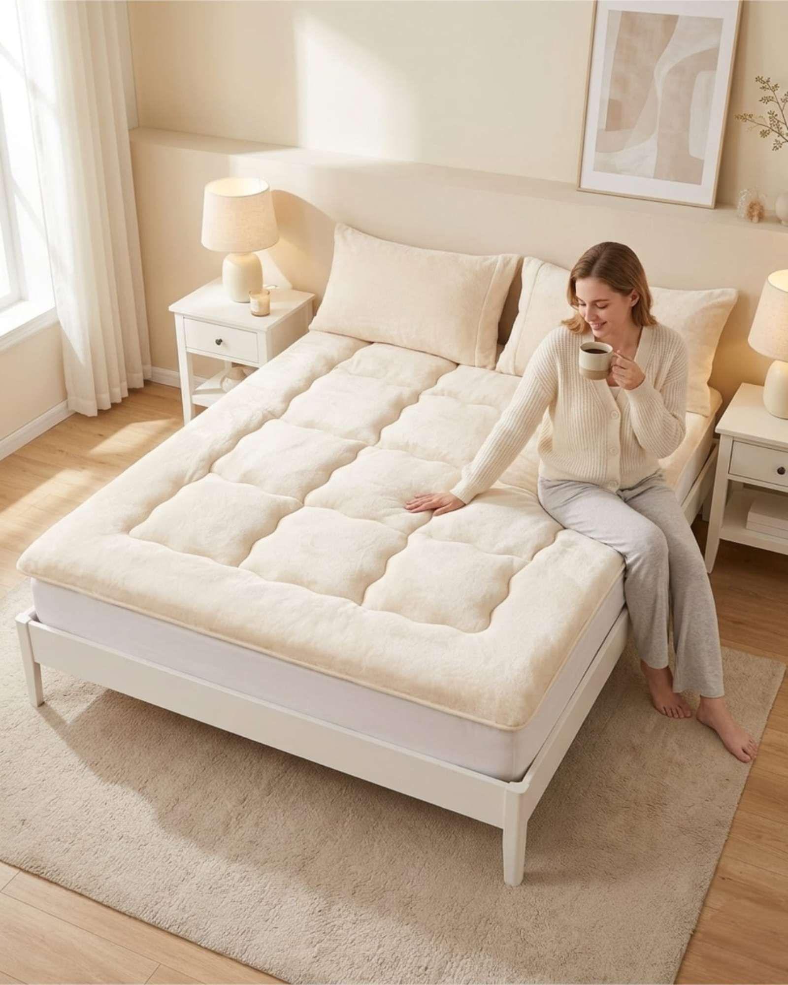 Cubre Colchón Acolchado Plush Ultra Suave 2 Plazas R1-0