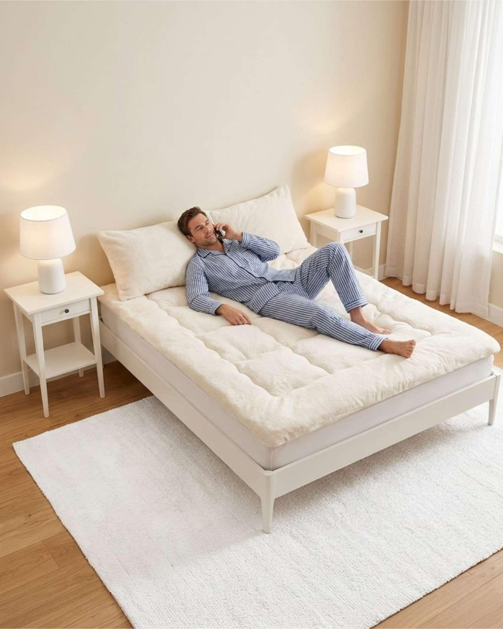 Cubre Colchón Acolchado Plush Ultra Suave 2 Plazas R1-1