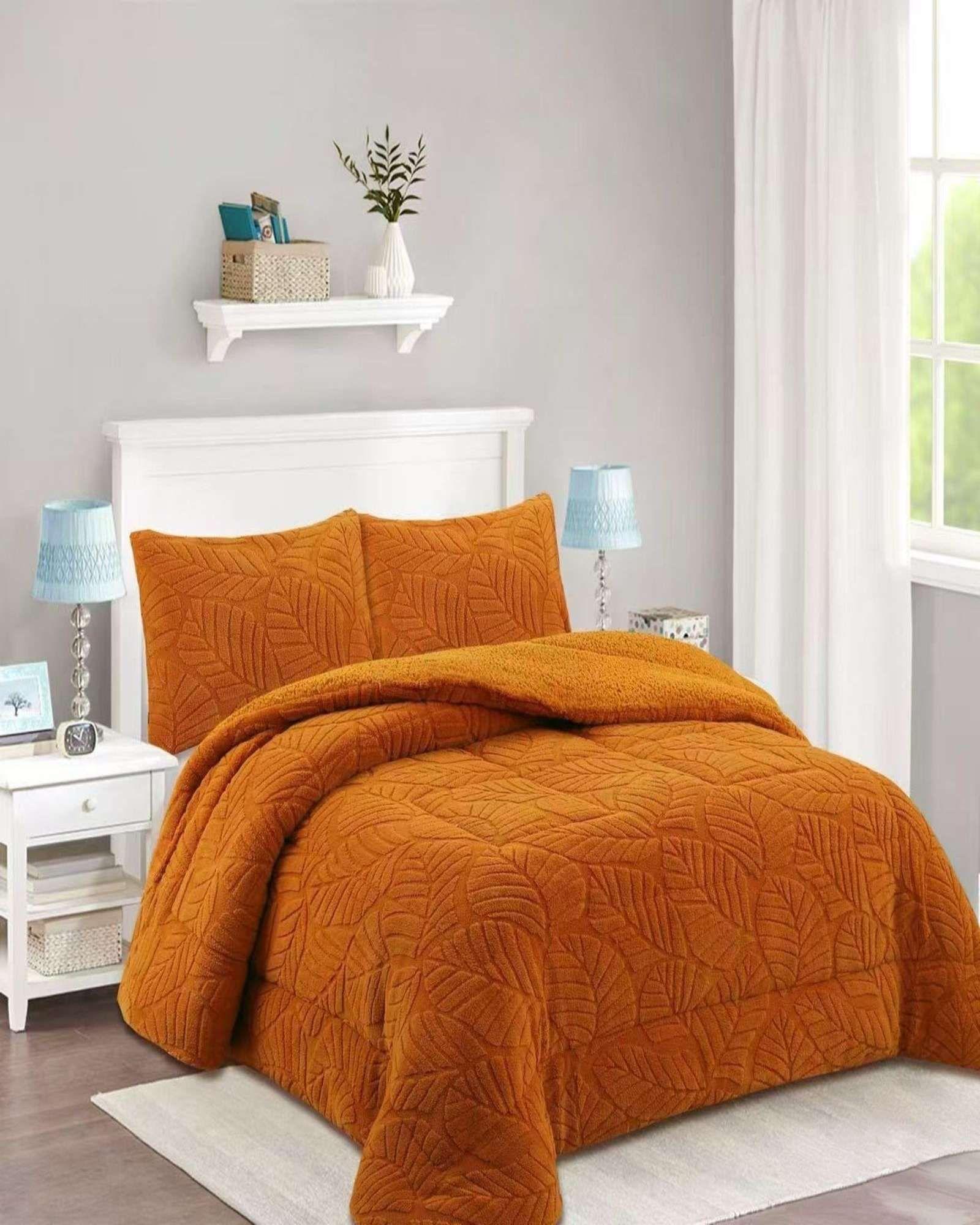 CUBRECAMA DISEÑO 2025 CON CHIPORRO SUPER KING 250 CM X 270 CM NARANJA-2