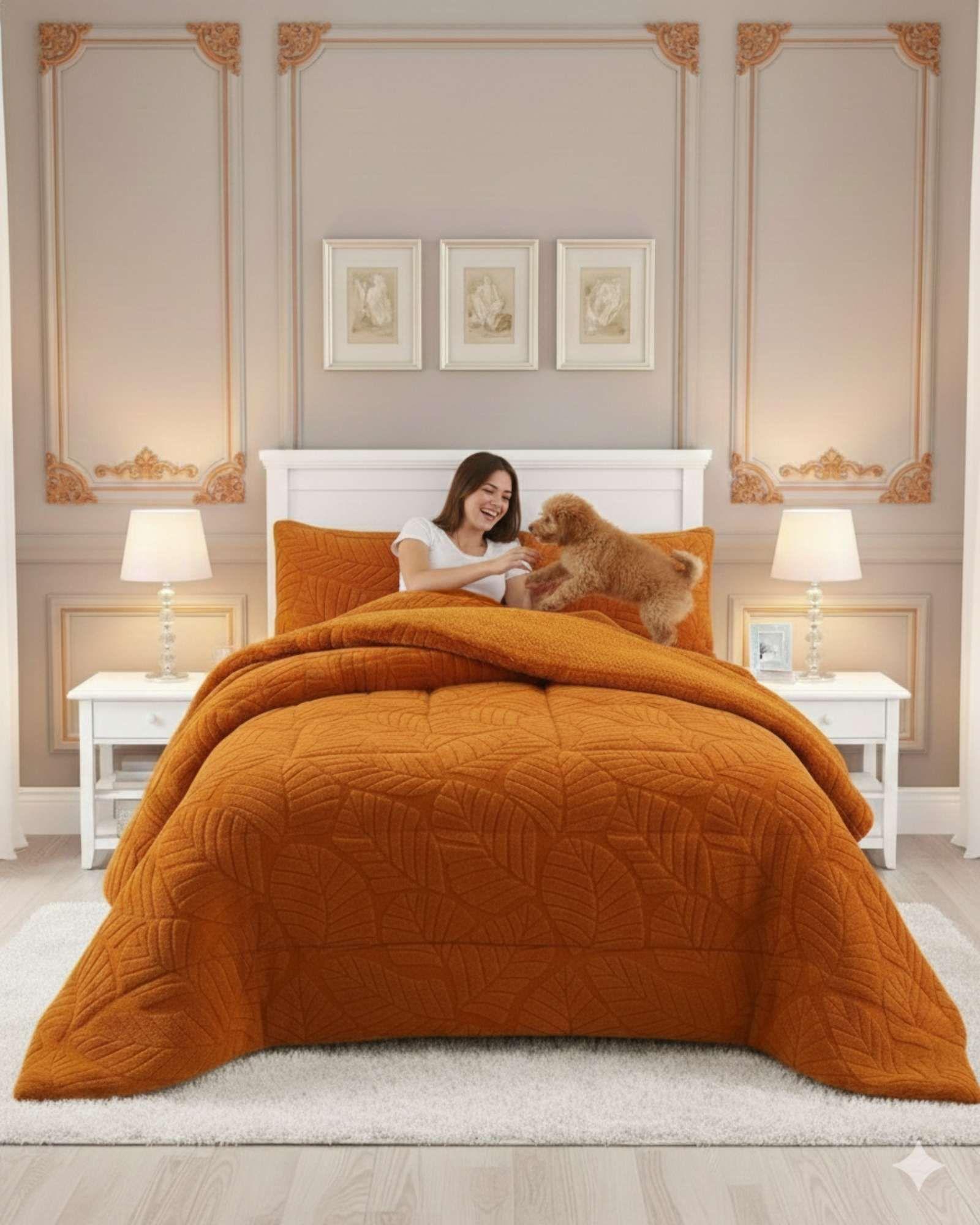 CUBRECAMA DE INVIERNO PREMIUM CON CHIPORRO SUPER KING 250 CM X 270 CM C2-2