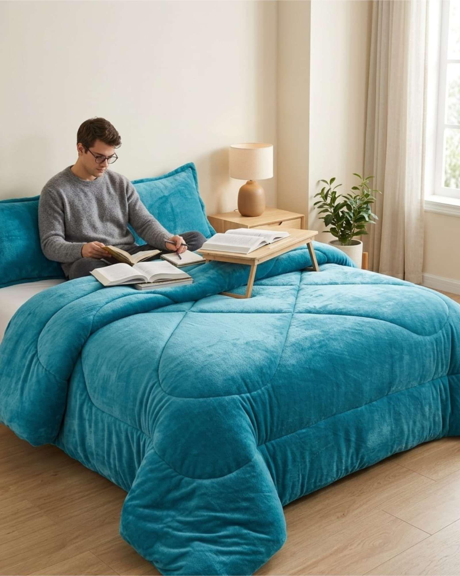 Plumon Plush de Chiporro Ultra Suave Para Invierno Plaza y media m20-4