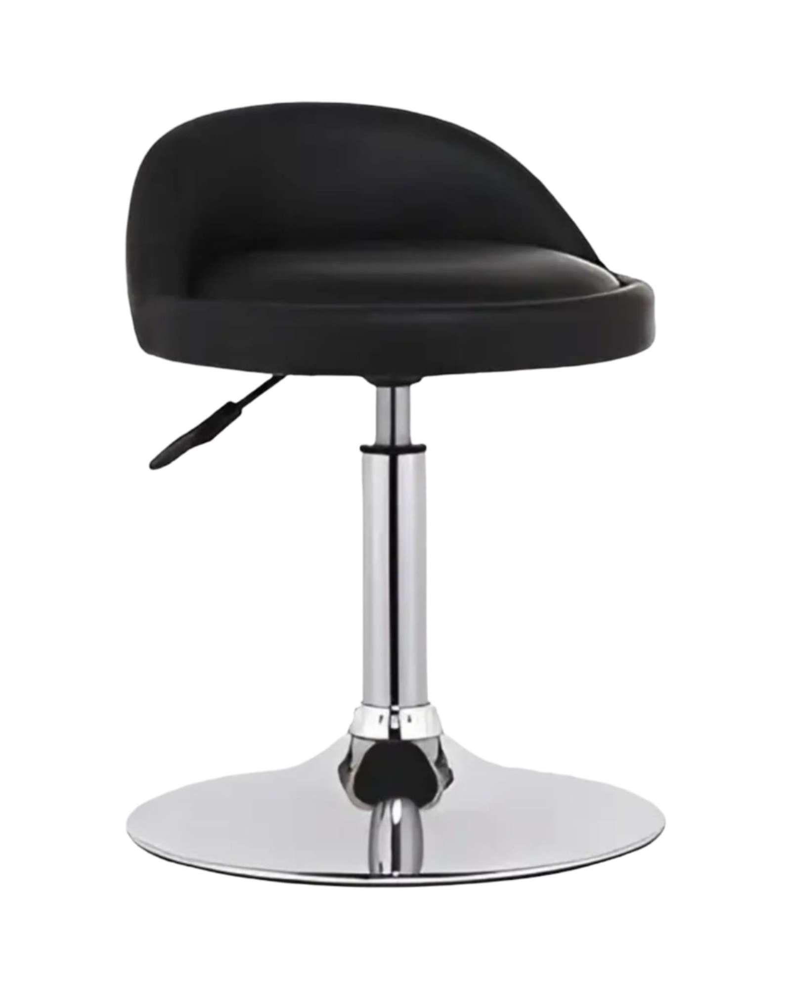 Set 2 Sillas de Bar Ajustable con Base Cromada y Respaldo-4