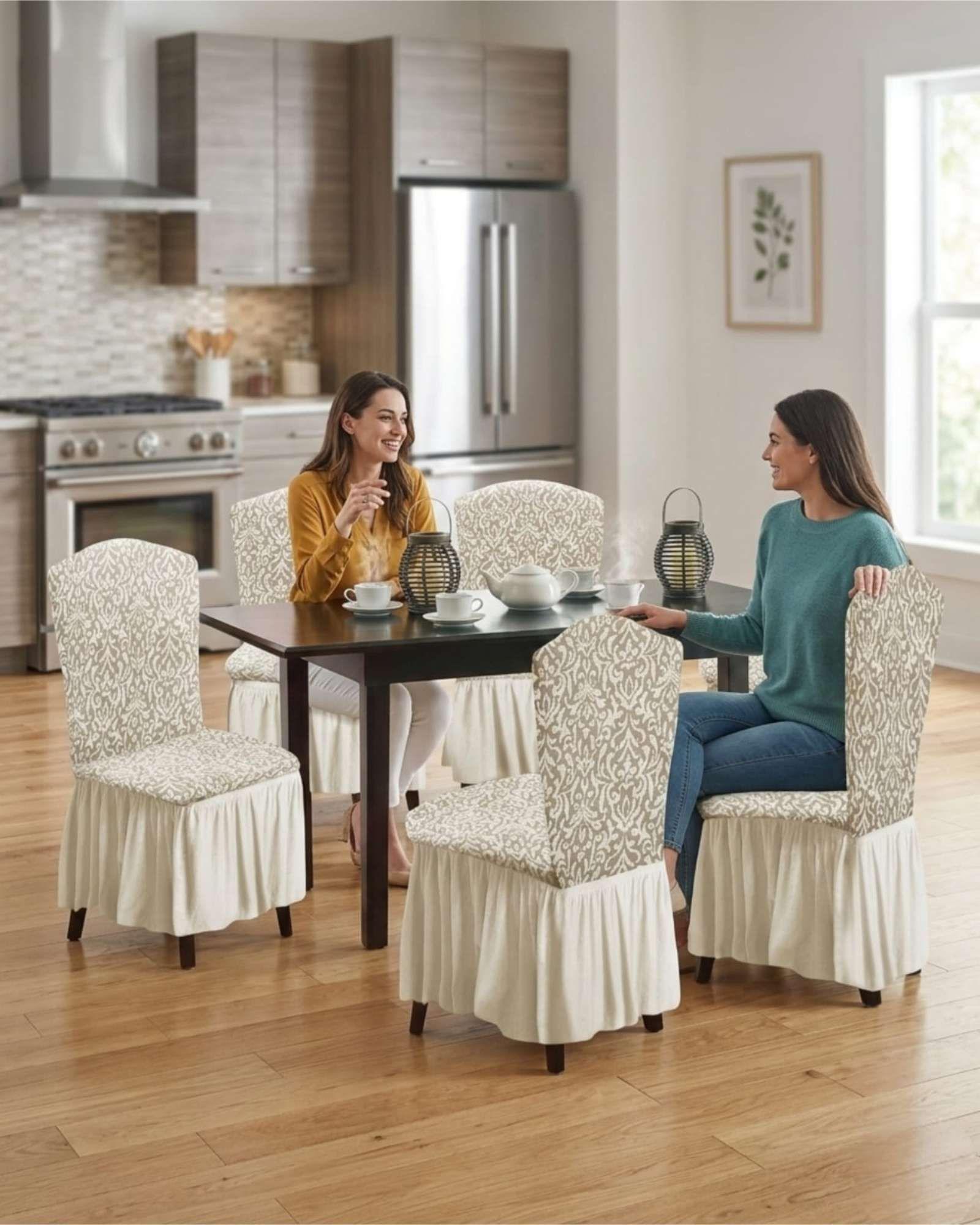 JUEGO DE 6 FUNDAS DE SILLA TEJIDO 3D M1-2