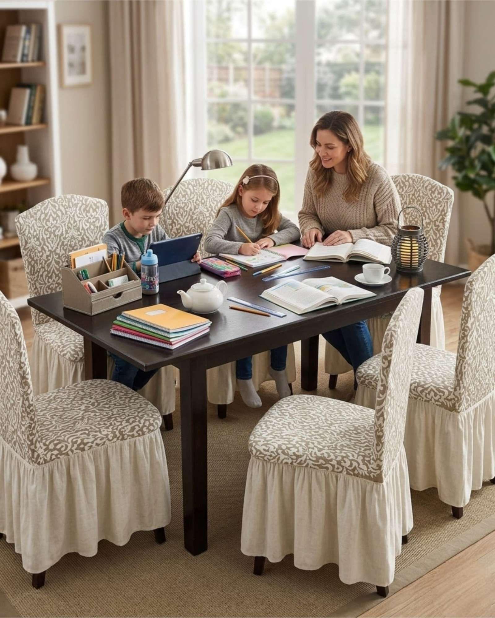 JUEGO DE 6 FUNDAS DE SILLA TEJIDO 3D M1-4