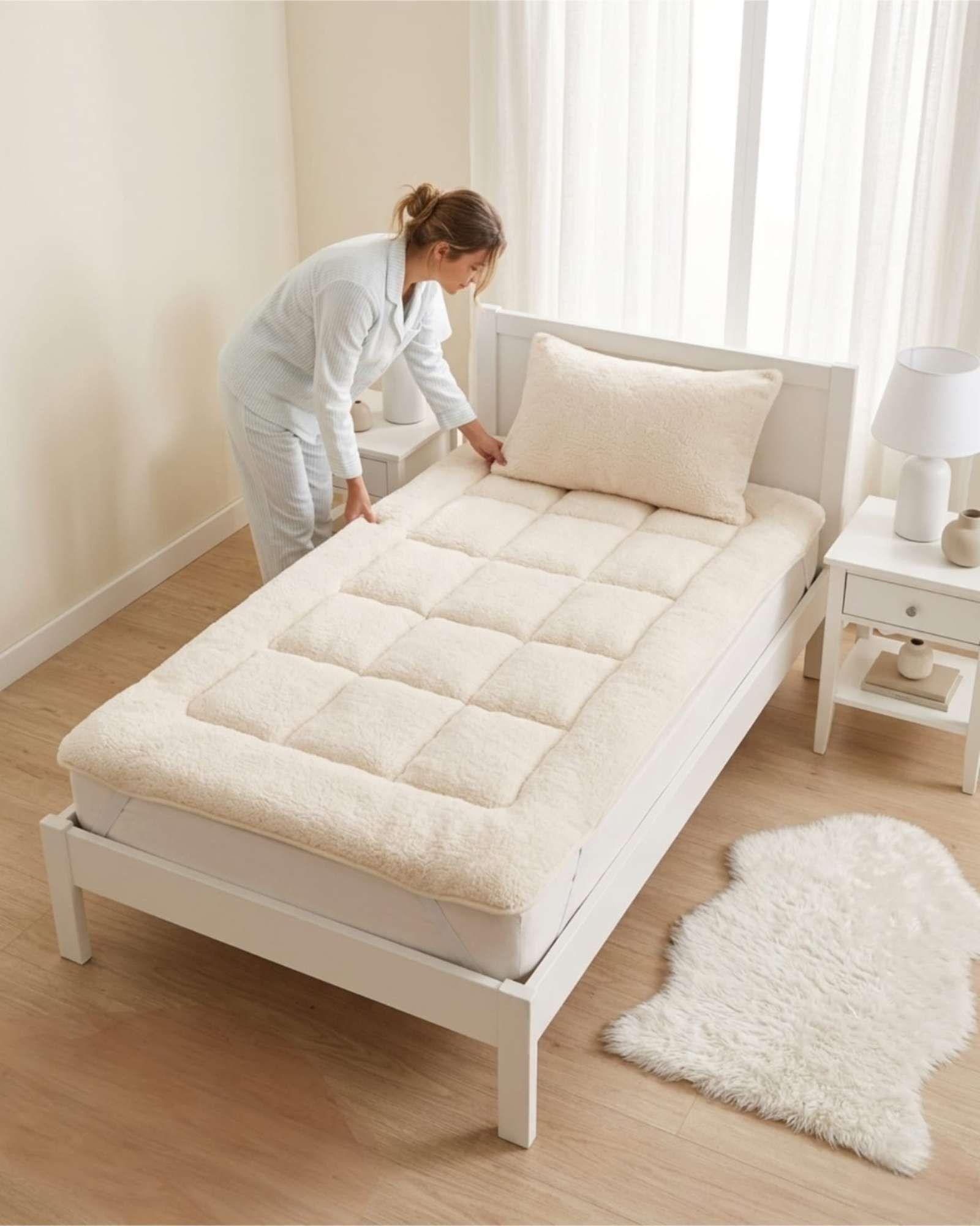 Cubre Colchón Acolchado Plush Ultra Suave Plaza y Media R1-0