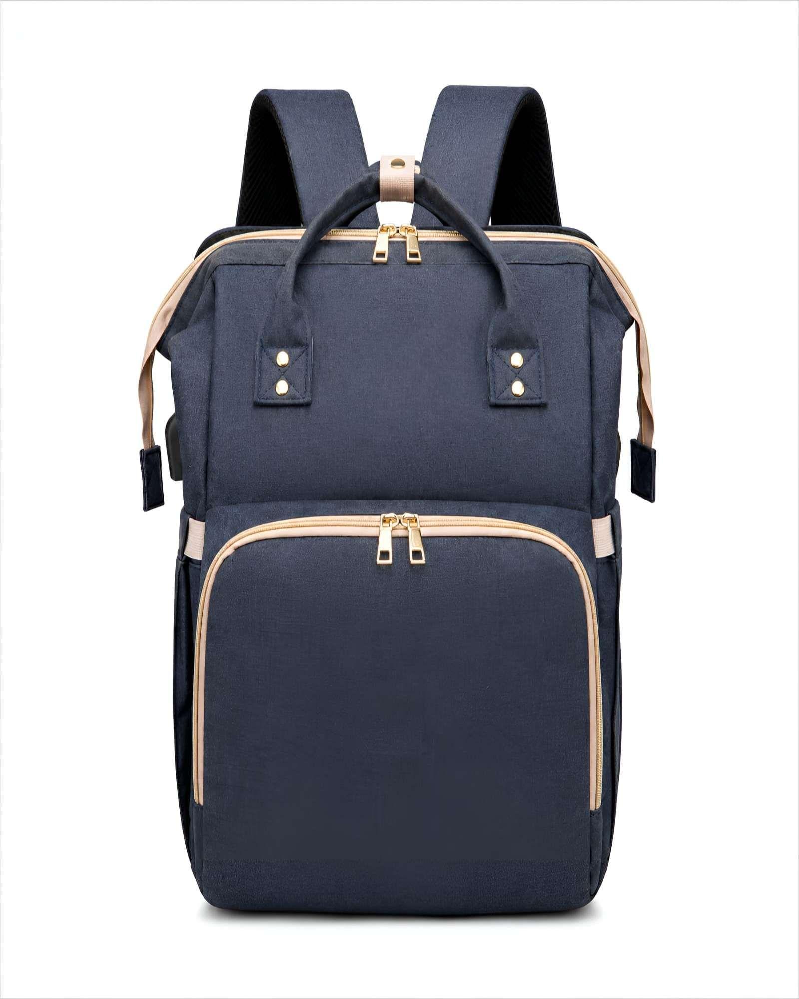 Mochila Pañalera Multifuncional 3 en 1 con Cuna Portátil y Cambiador 01-5