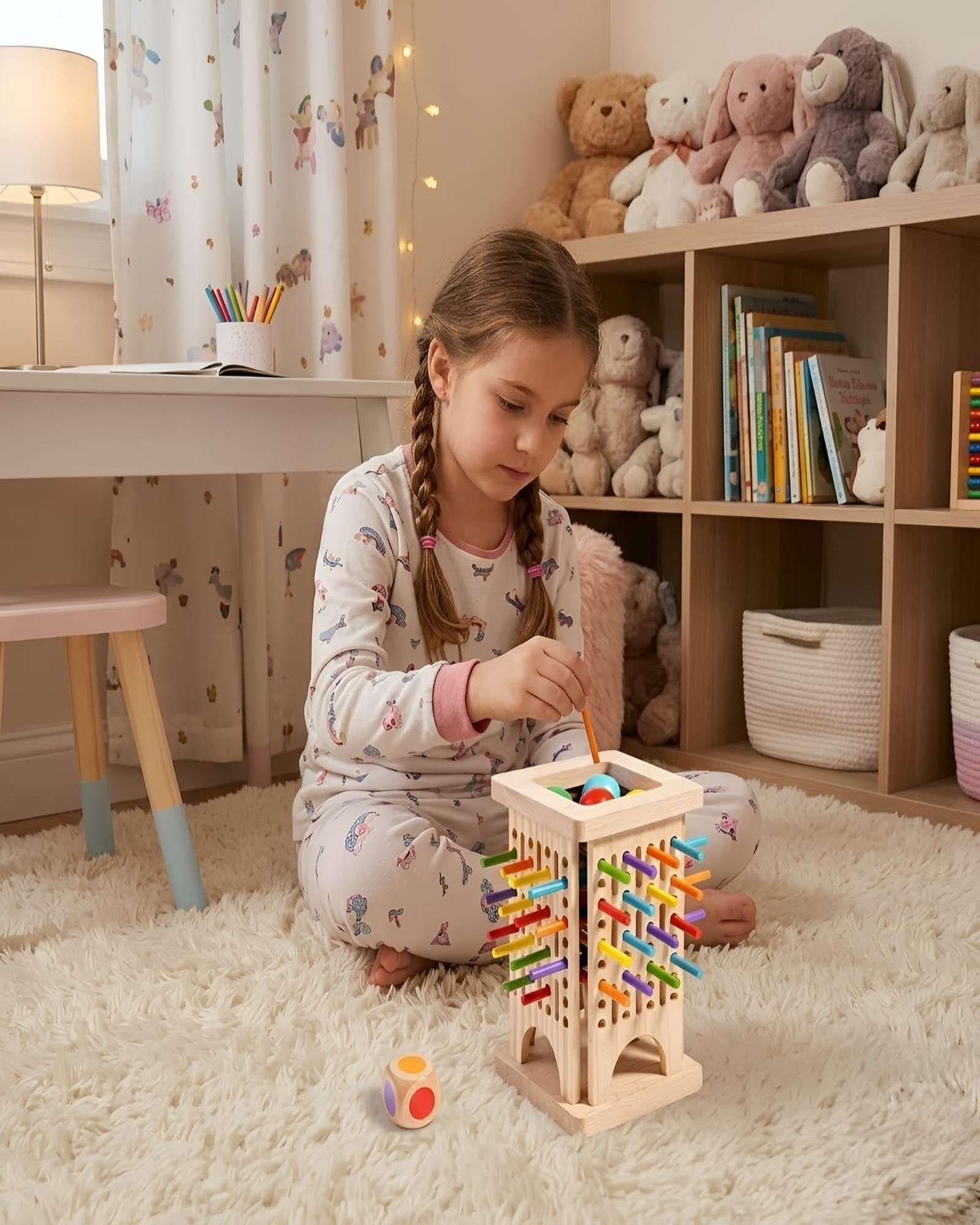 Torre De Habilidad De Madera Juego Educativo Para Niños-4