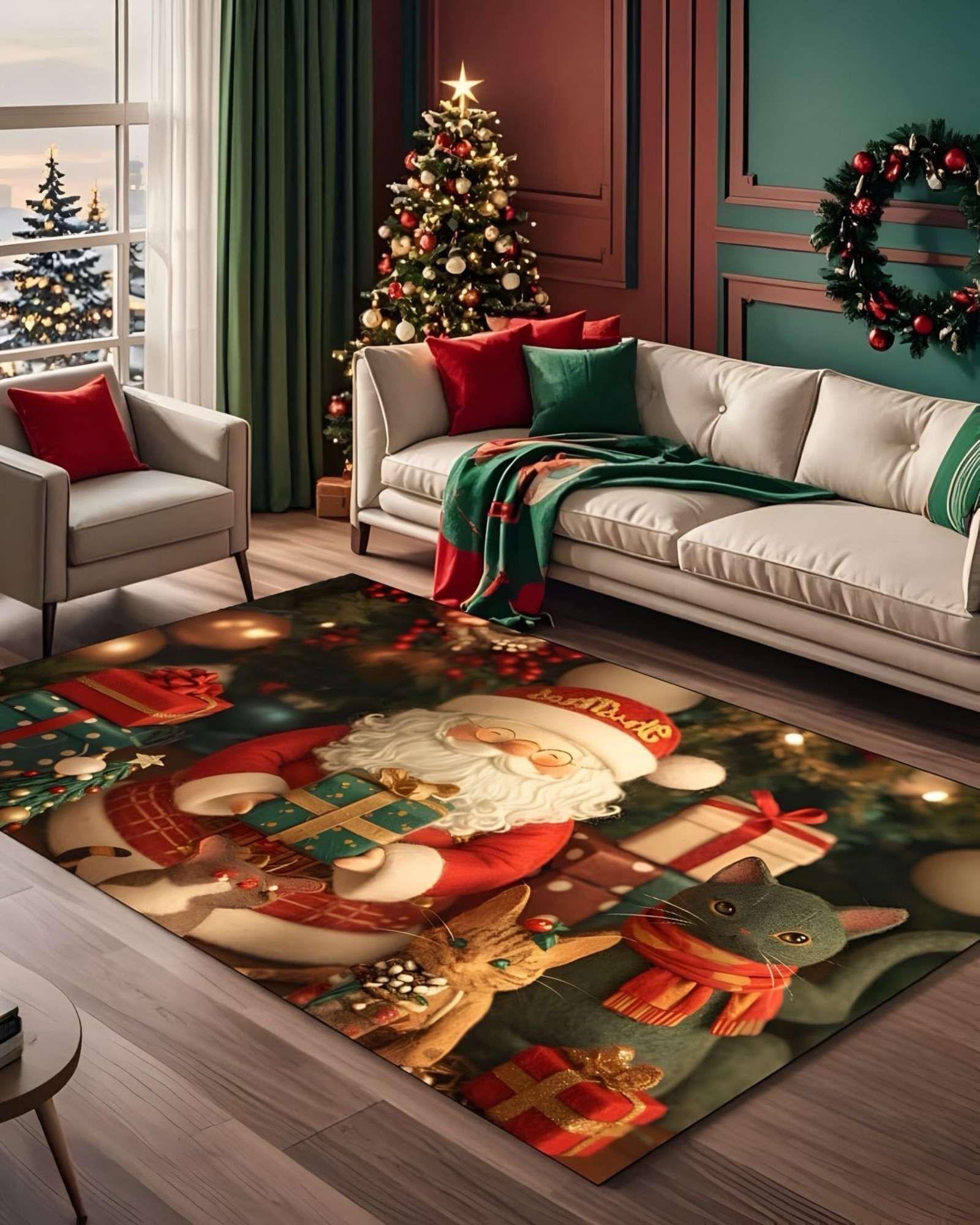 ALFOMBRA NAVIDAD PARA LIVING O COMEDOR 240cm 200cm A07-2