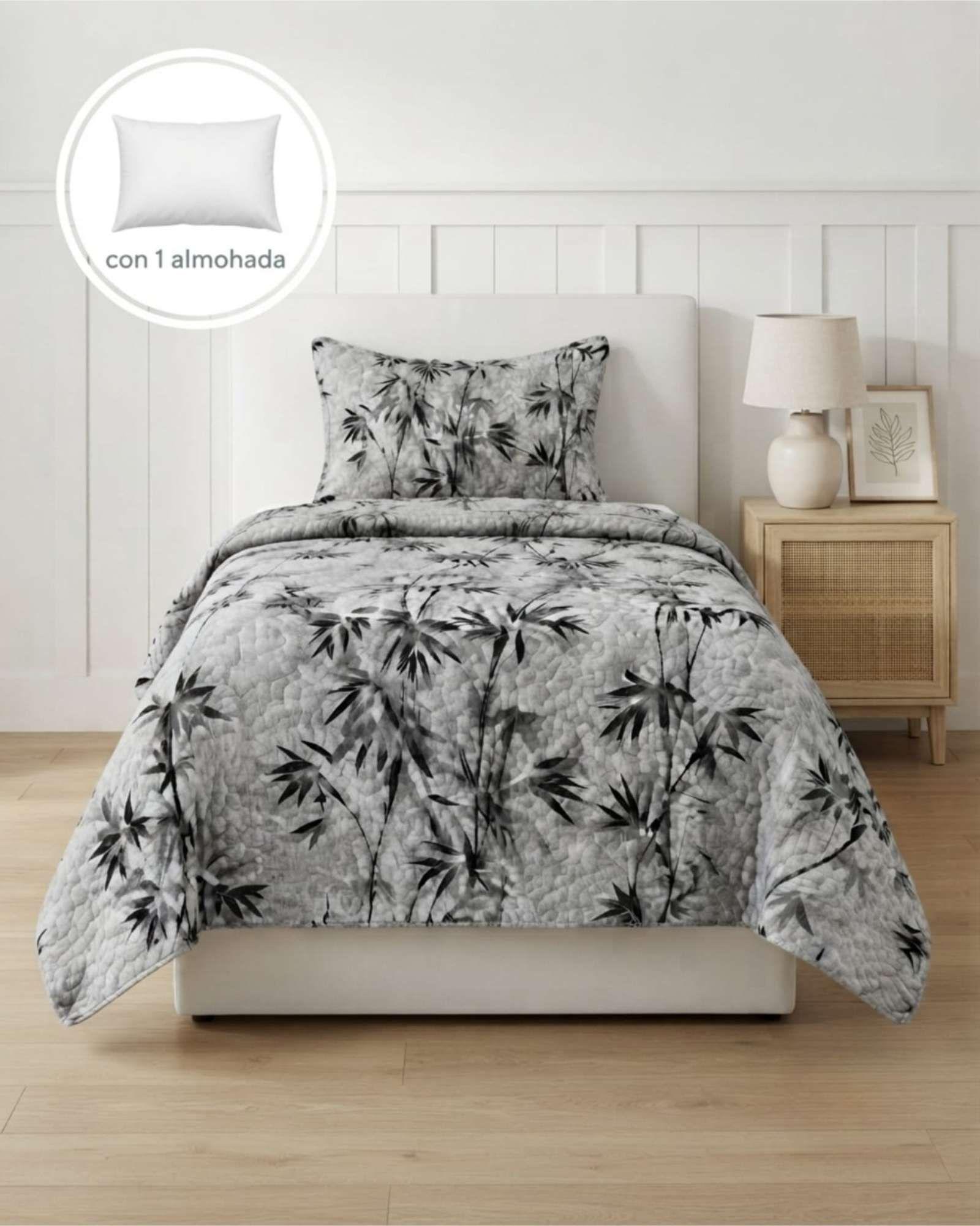 Set Cubrecama Verano 1.5 plaza 180x230 cm con 1 Almohada a14-2