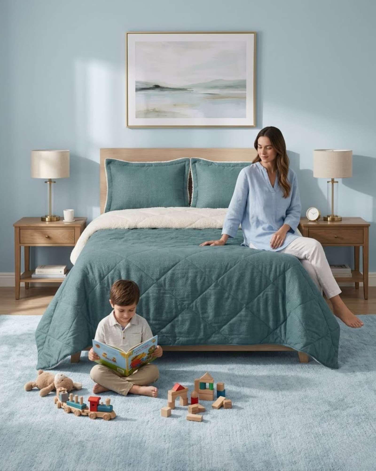 Plumon De Invierno 2 Plazas De Sherpa Termico m2-2