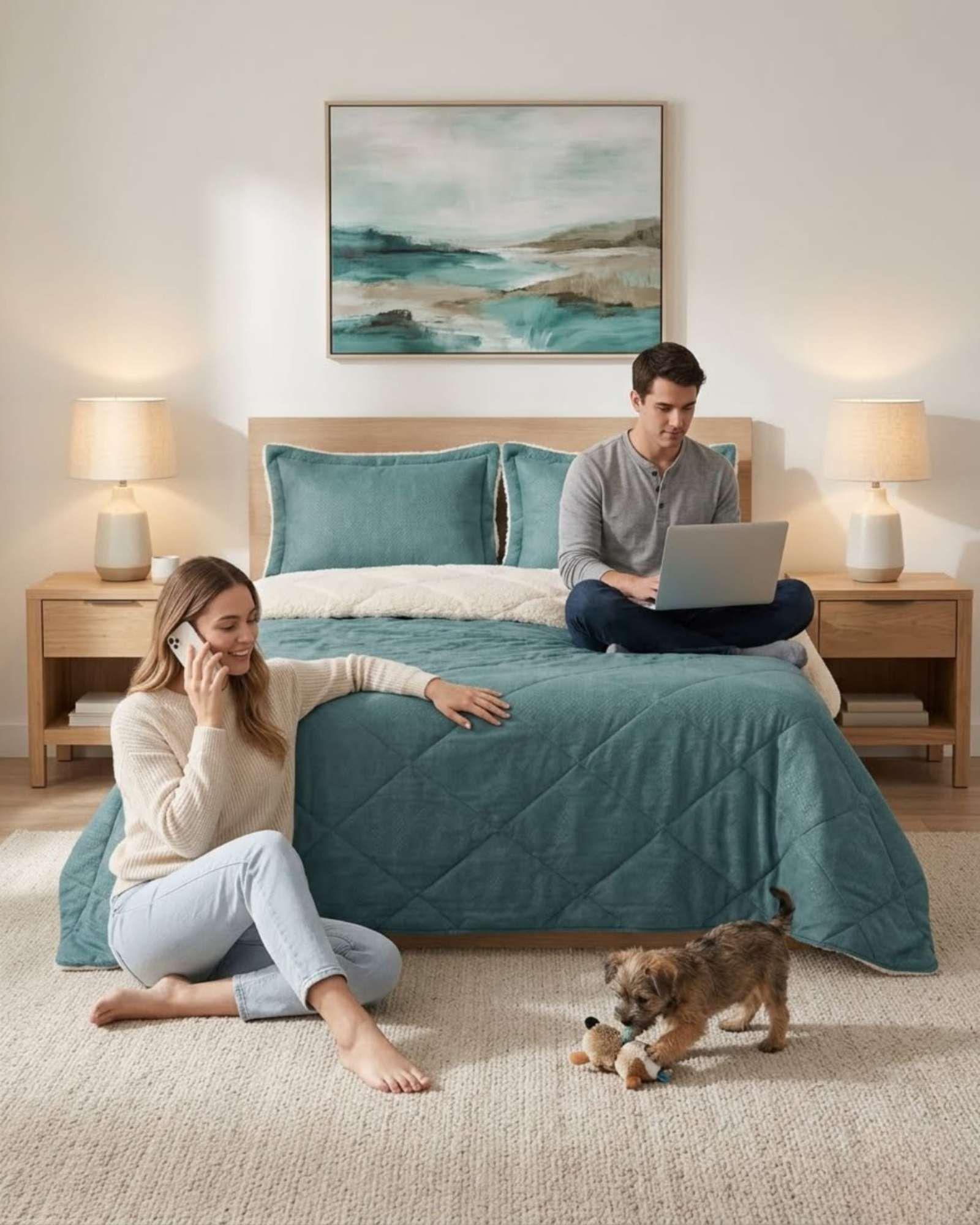 Plumon De Invierno 2 Plazas De Sherpa Termico m2-4