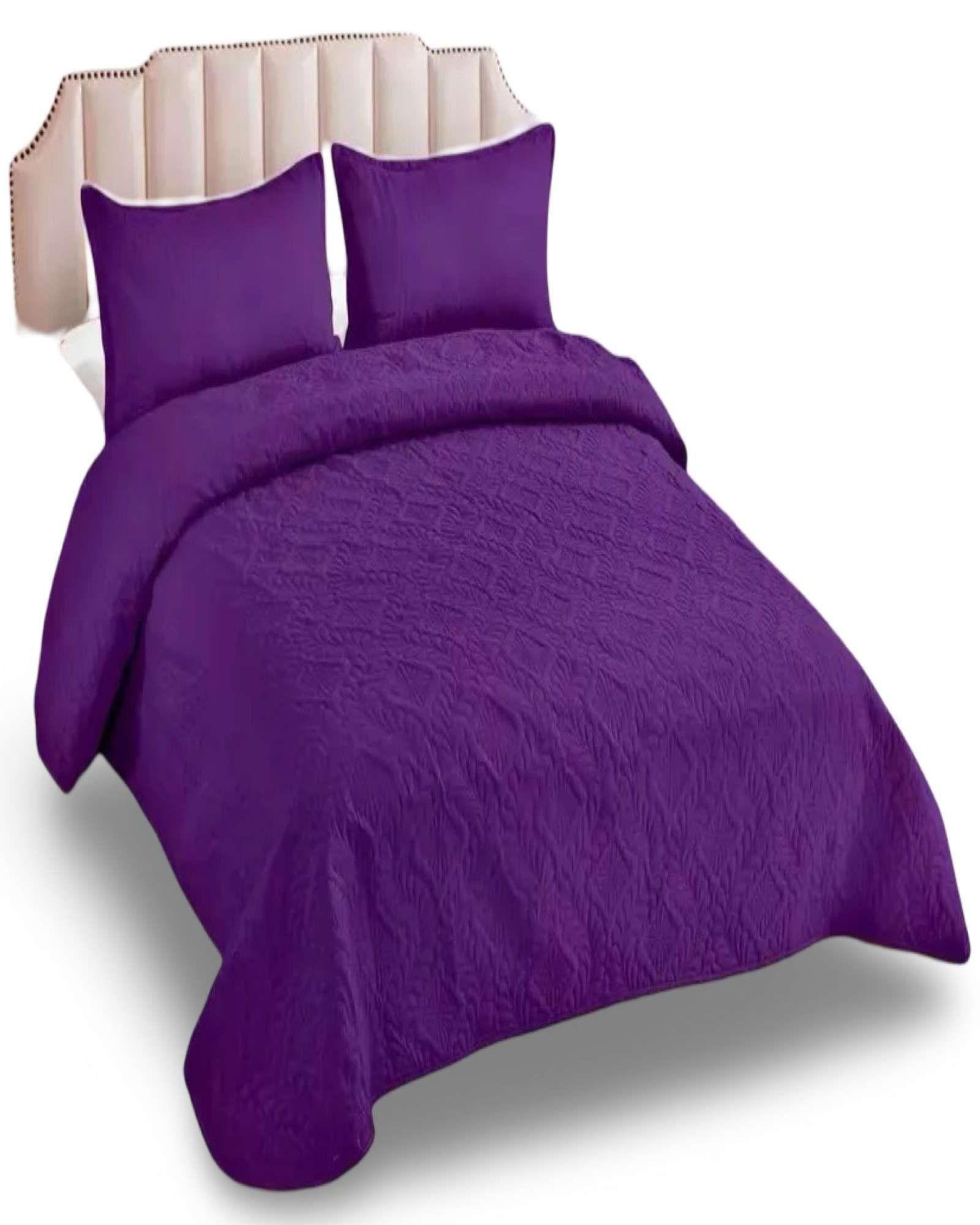 CUBRECAMA ELEGANTE  QUILT VERANO KING - SUPER KING 250 CM X 270 CM VIOLETA-0