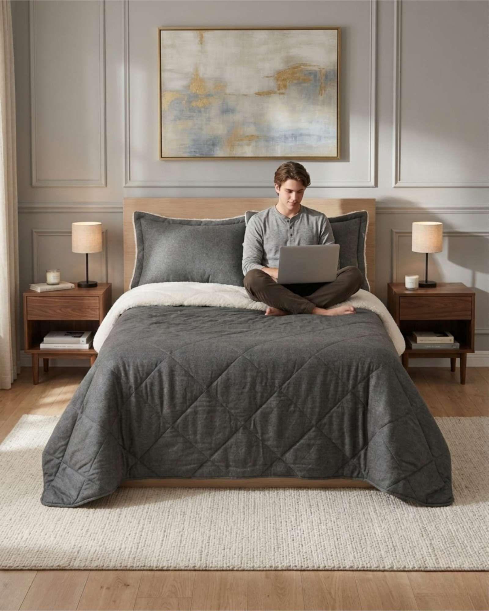 Plumon De Invierno 2 Plazas De Sherpa Termico m5-3