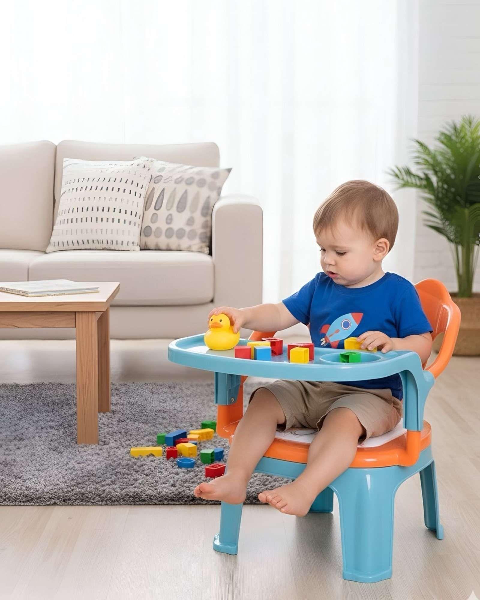 Silla de Comer Infantil con Bandeja extraible Diseño Osito 03-0