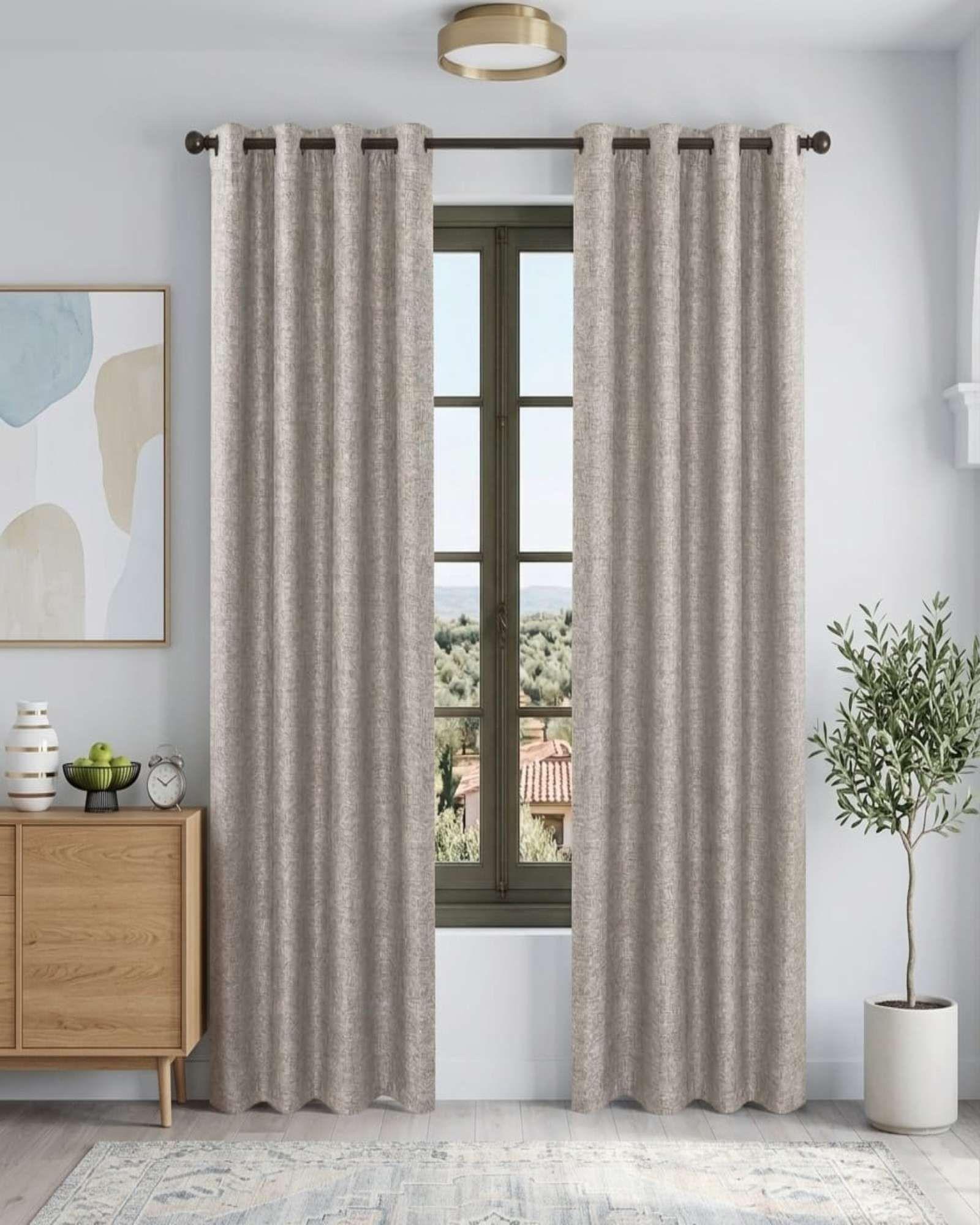 Set 2 Cortinas Blackout Aislantes De Ojales Metalicos m5-0