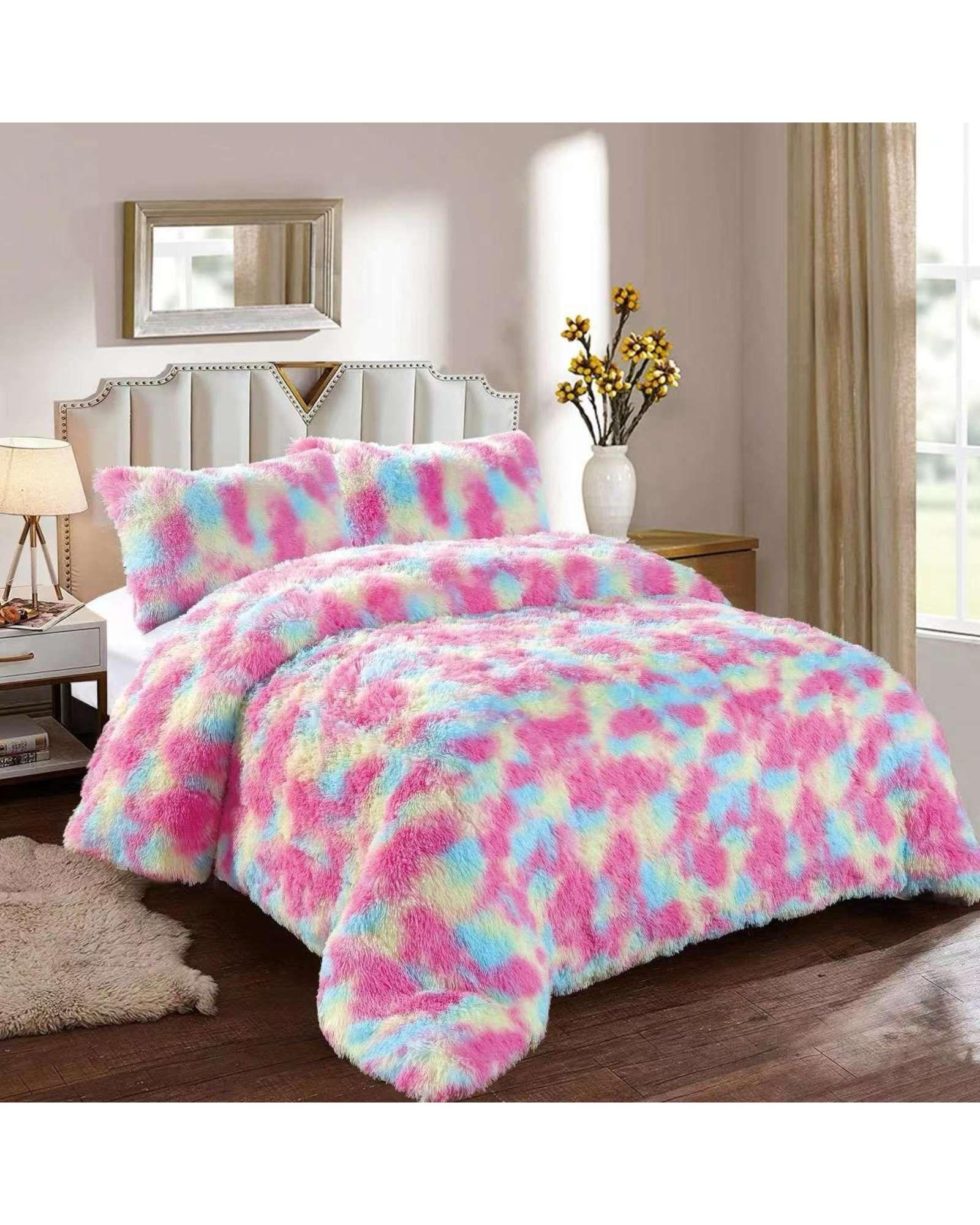 PLUMÓN PELUDO KING ROSA JASPEADO -3