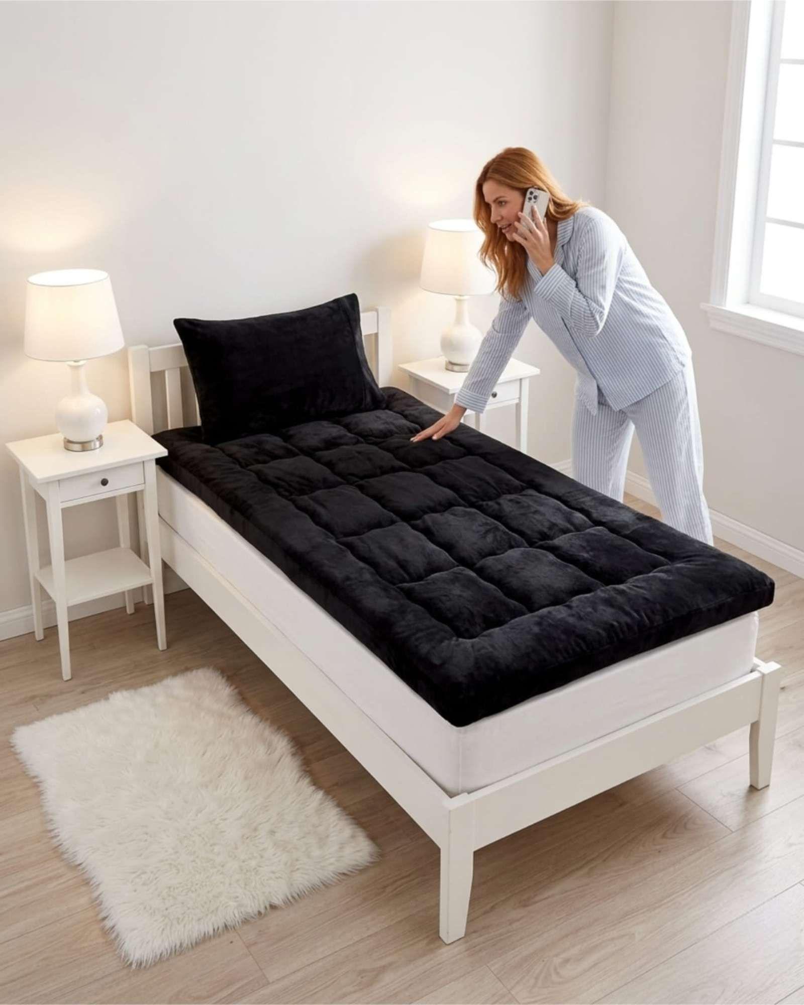 Cubre Colchón Acolchado Plush Ultra Suave Plaza y Media R3-1