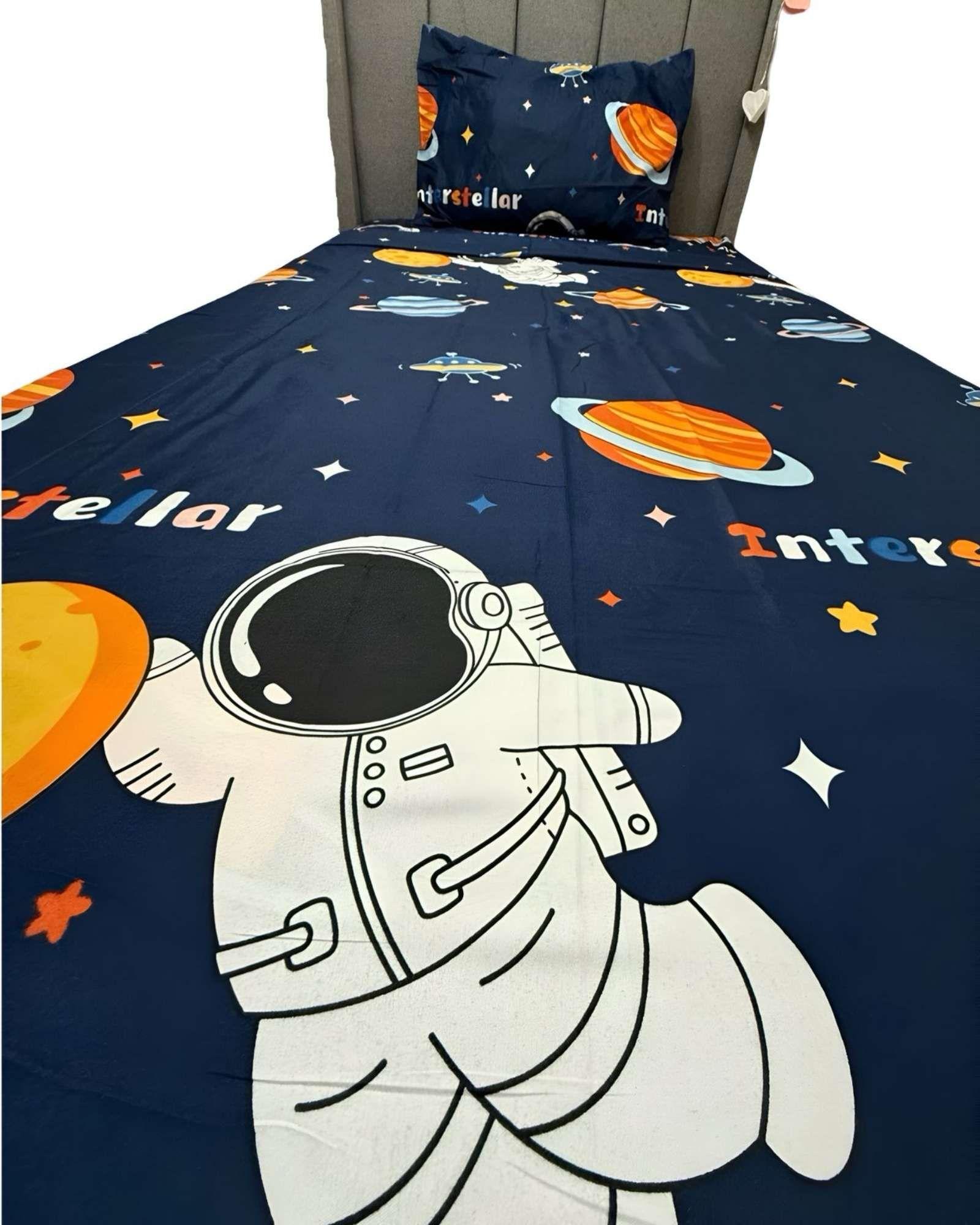 Sábanas plaza y media infantil niña niño Astronauta-2
