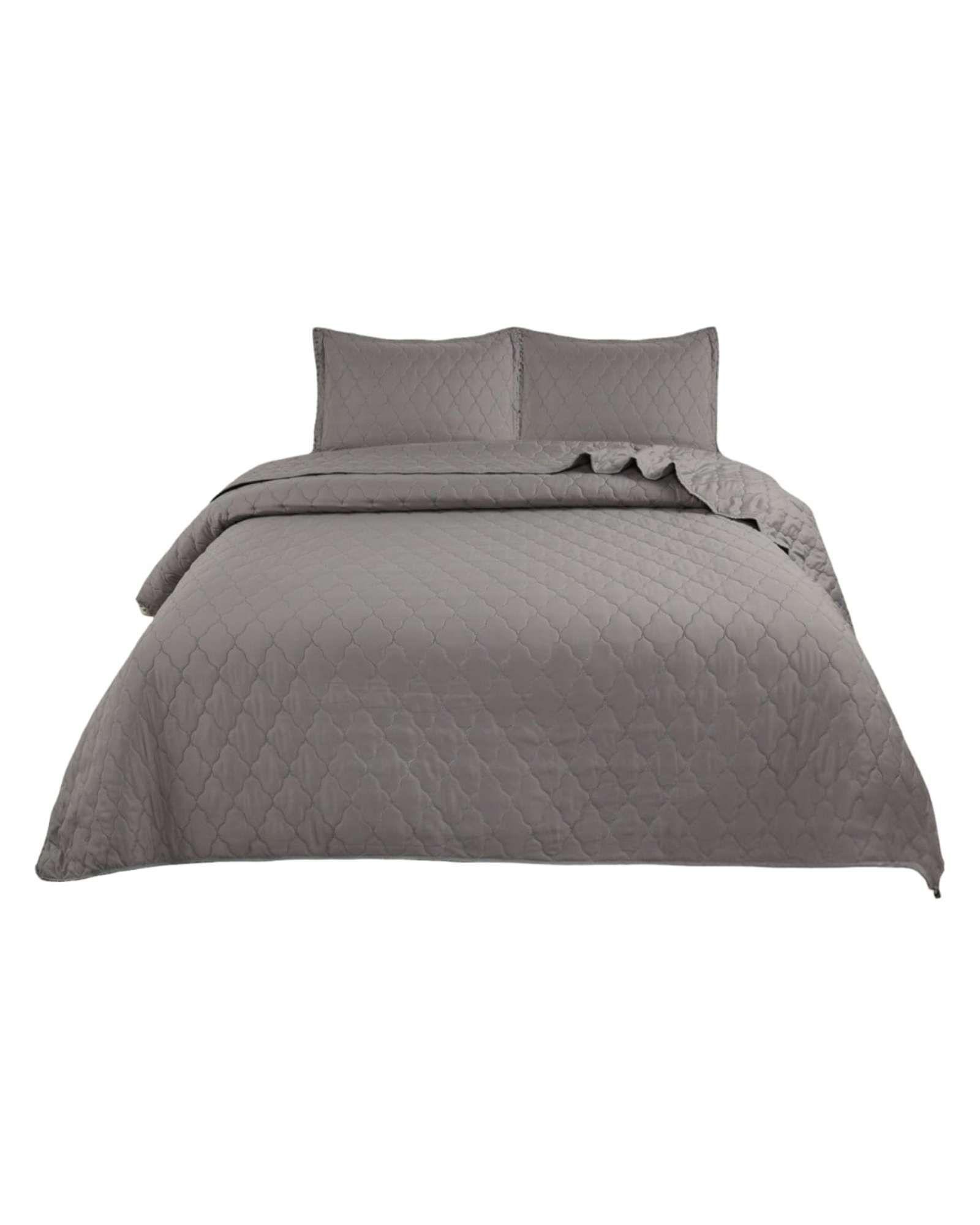 Cobertores de Verano-Primavera con Diseño de Pompon (2 plazas) gris-2