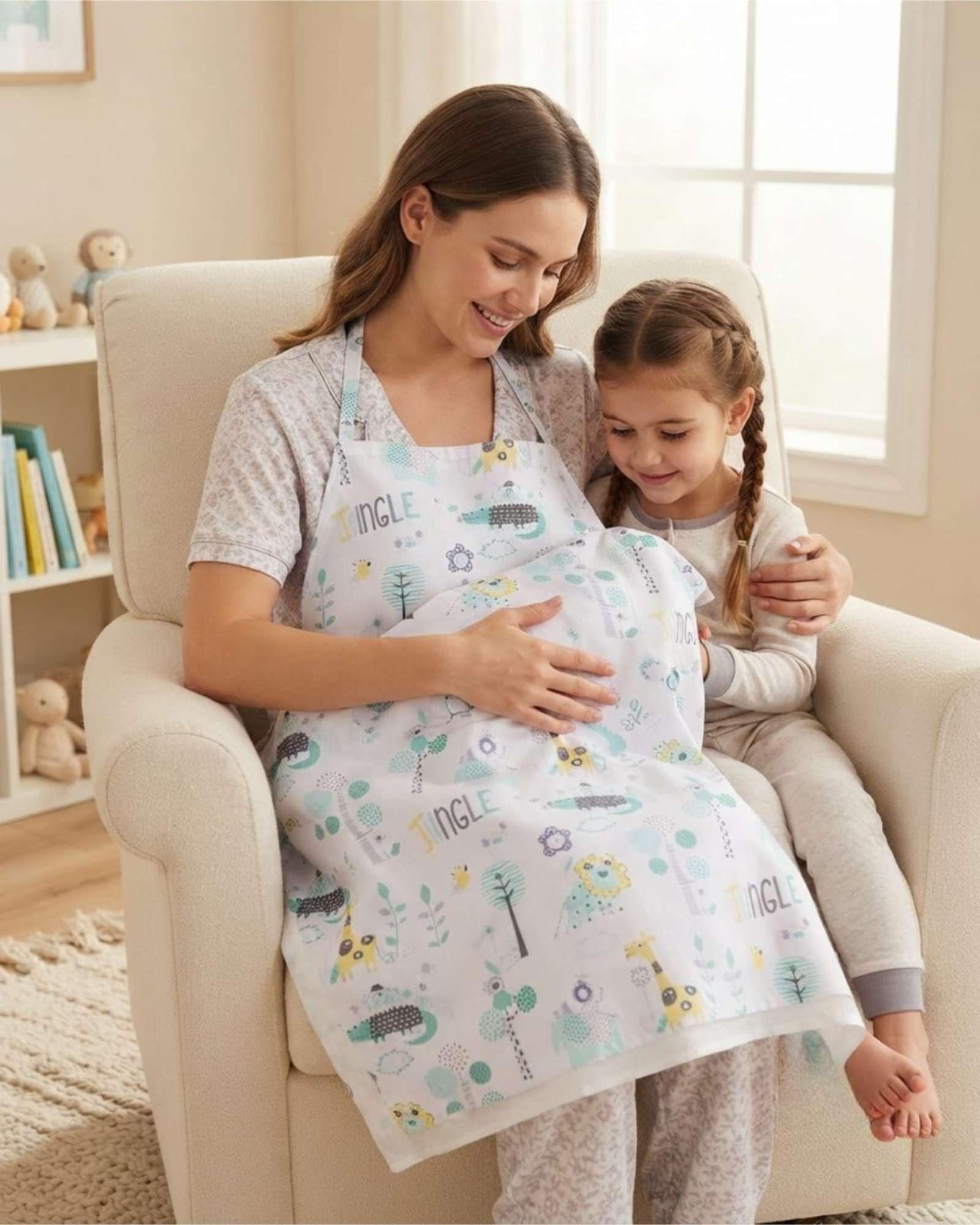 Delantal de Lactancia Estampado Práctico, Cómodo y con Estilo 01-0