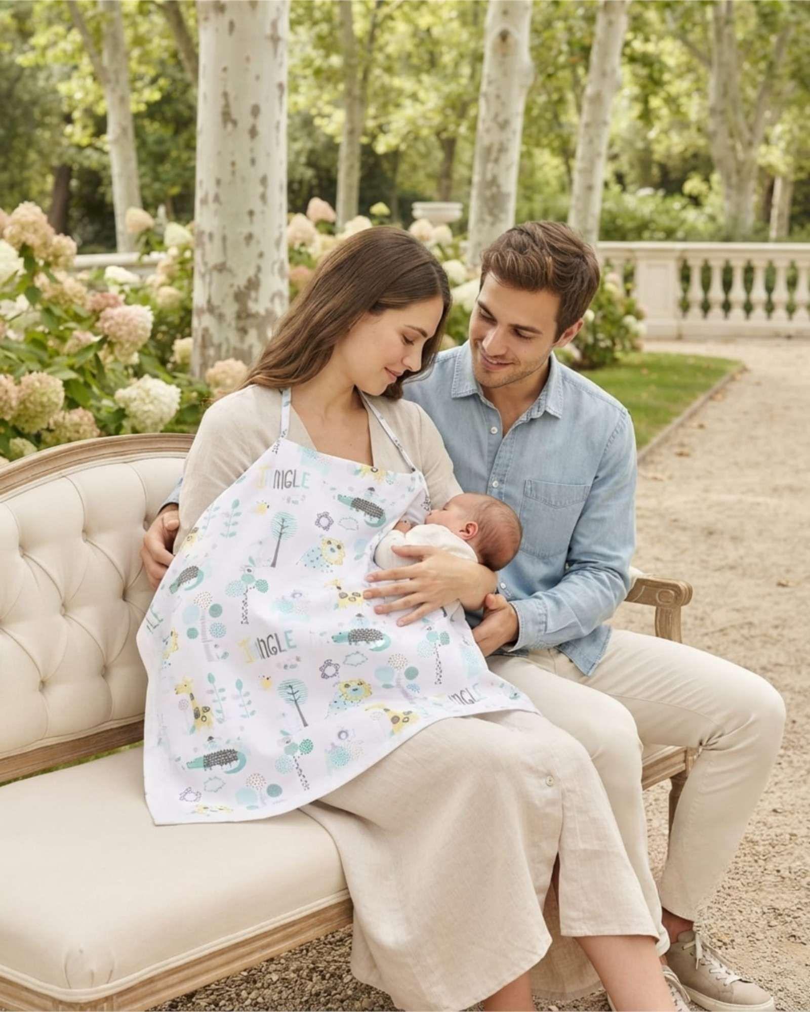 Delantal de Lactancia Estampado Práctico, Cómodo y con Estilo 01-1