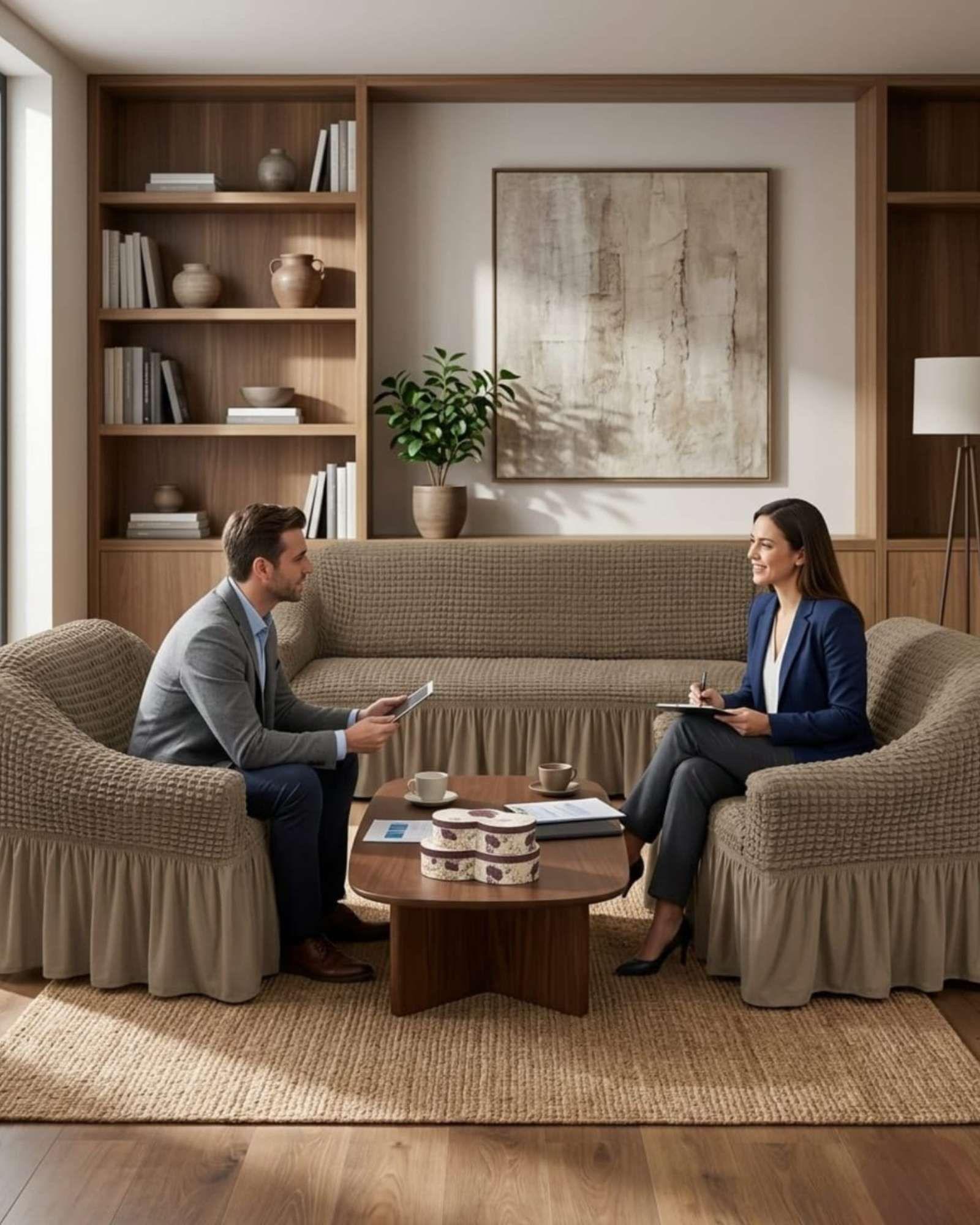 Juego De Fundas De Sillón Turcas 3-1-1 Elásticas Ajustables m3-2