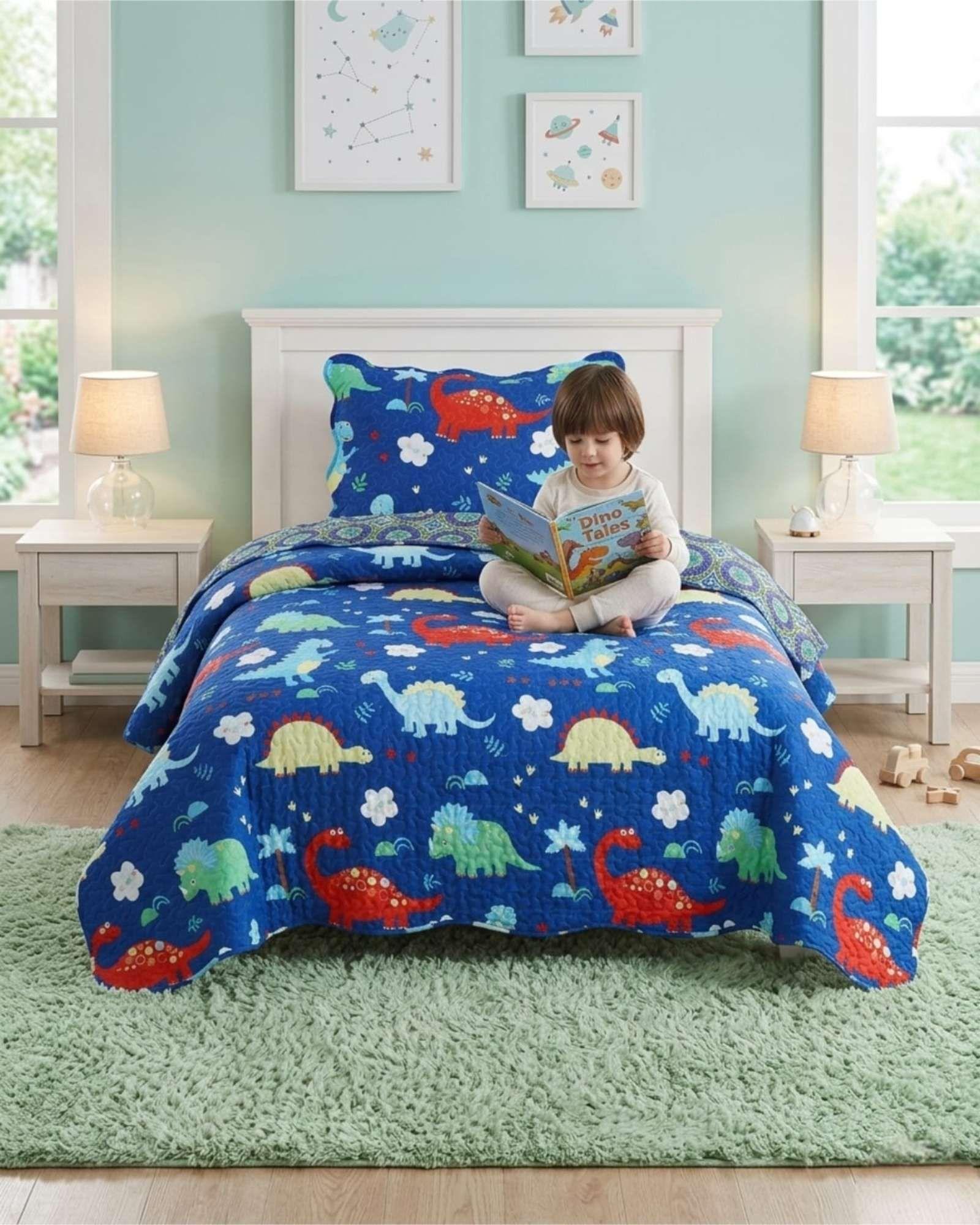 Cubrecama Quilt Verano Plaza Y Media Estampado Temática a1-1
