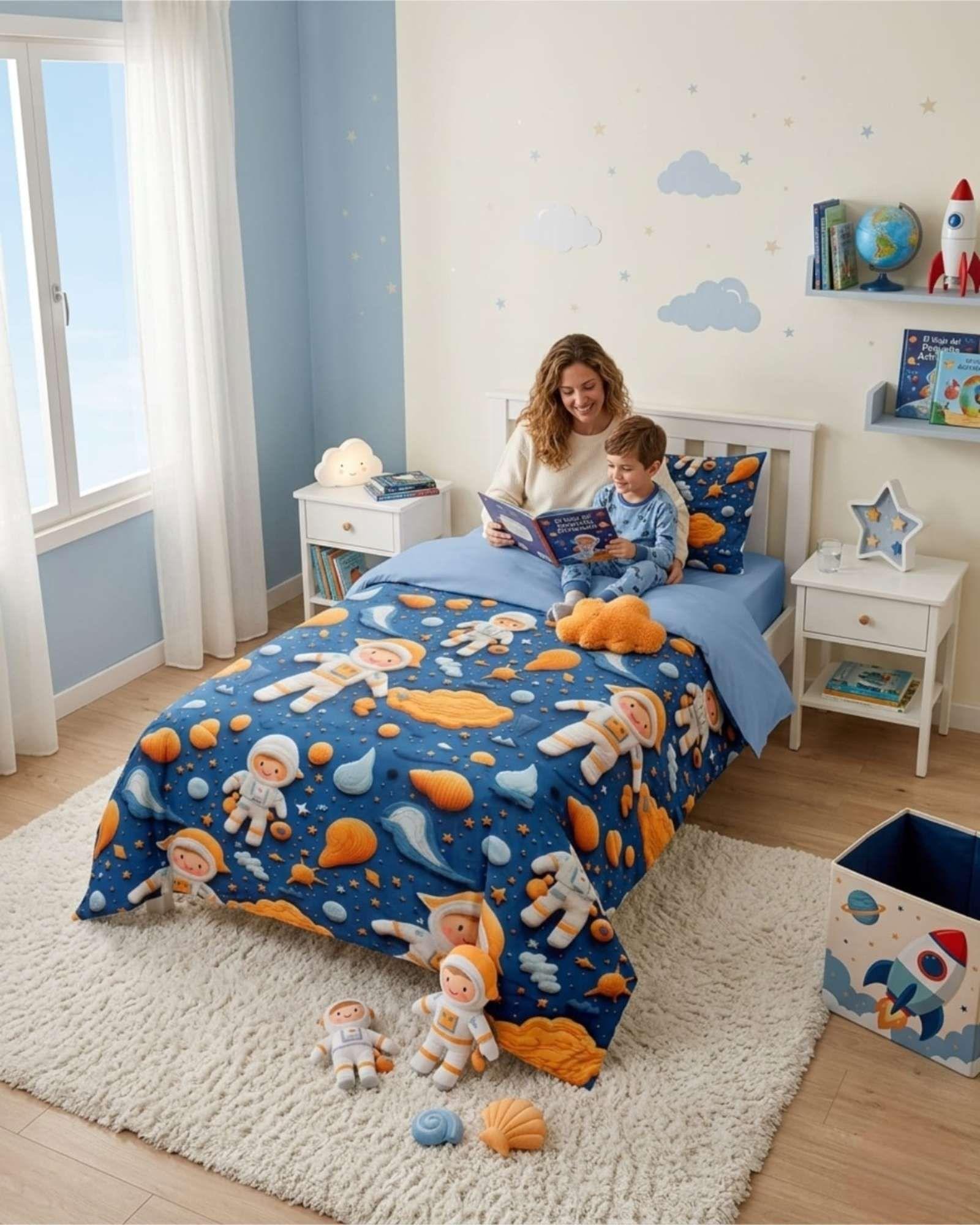 Quilt Cubrecamas Ligero Verano Efecto 5D Plaza y Media PM6-1