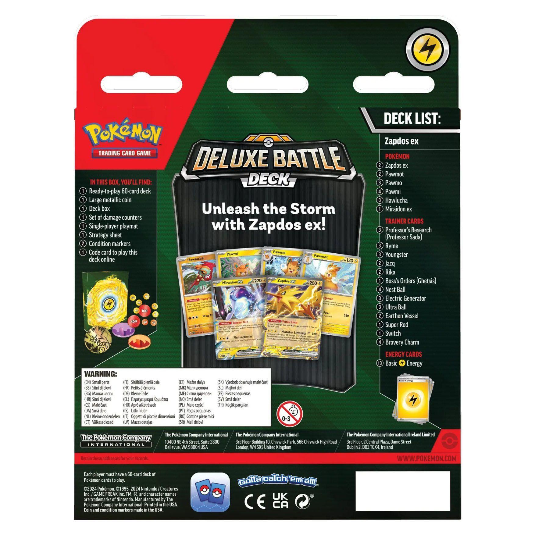 Pokemon Zapdos Ex Deluxe Battle Deck - Ingles-1